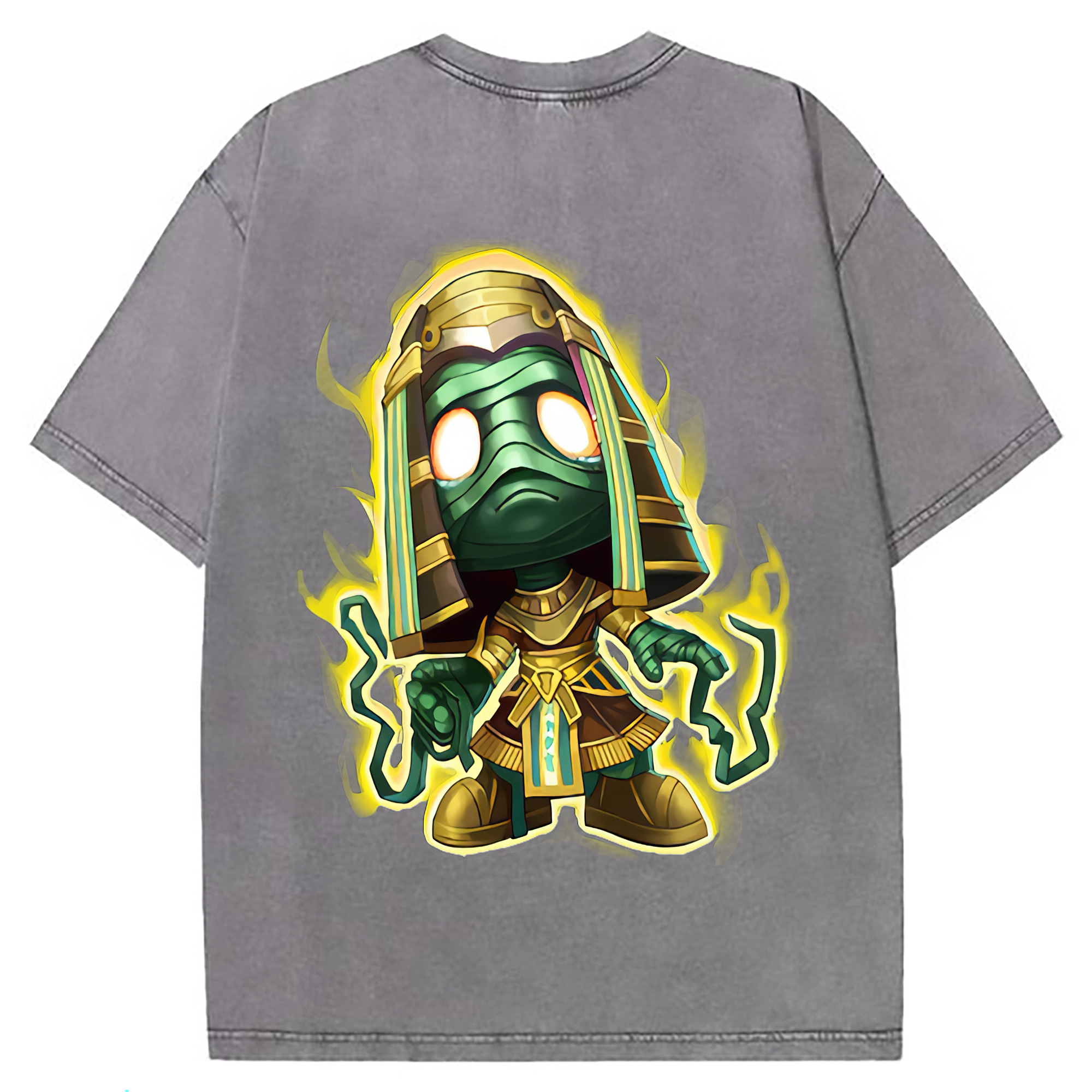 （画像用） リーグ・オブ・レジェンド League of Legends LOL 綿100% ヴィンテージ風 半袖Tシャツ（背面プリント）