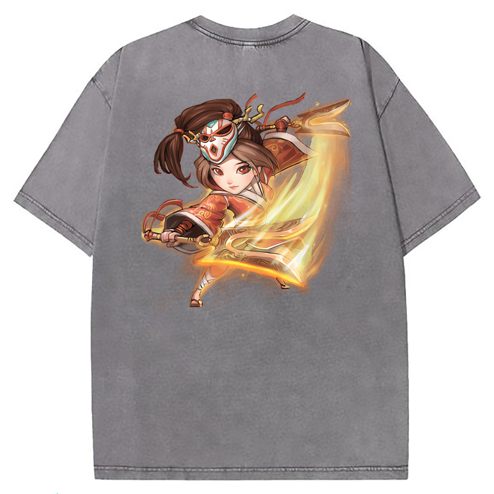 （画像用） リーグ・オブ・レジェンド League of Legends LOL 綿100% ヴィンテージ風 半袖Tシャツ（背面プリント）