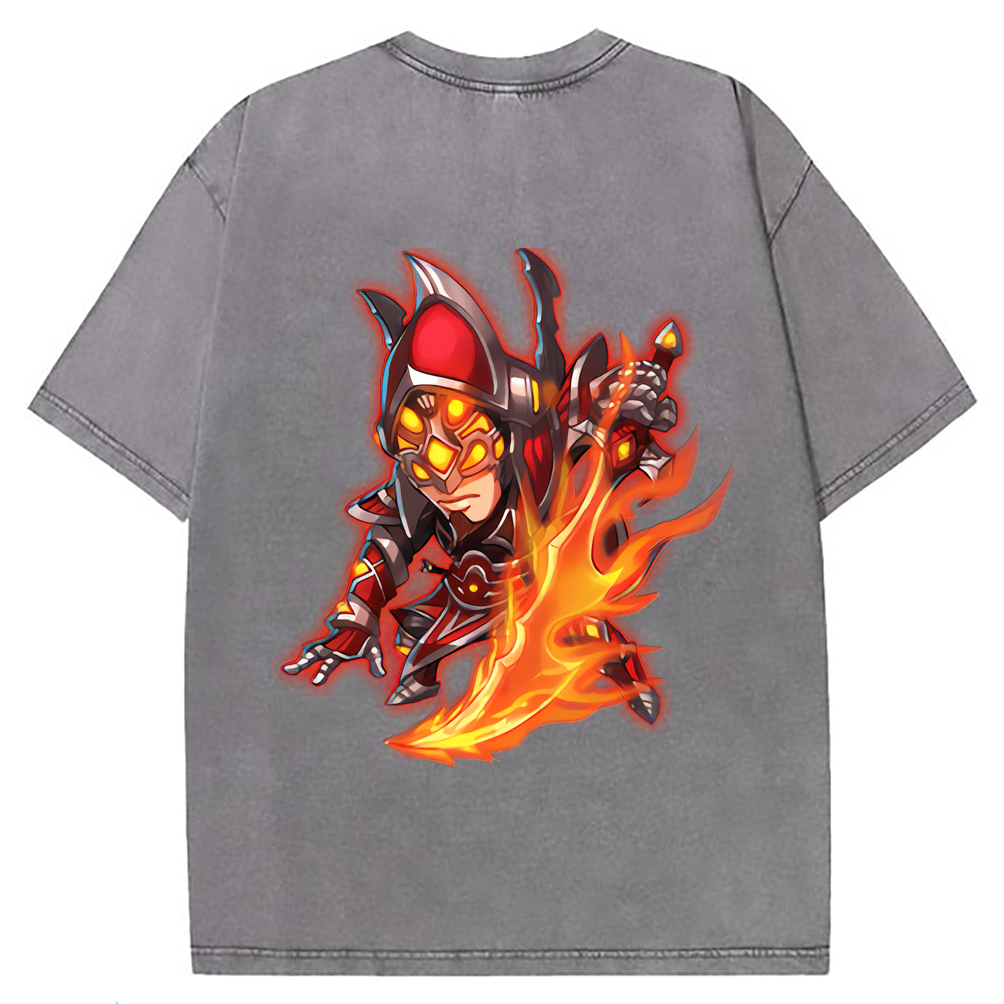（画像用） リーグ・オブ・レジェンド League of Legends LOL 綿100% ヴィンテージ風 半袖Tシャツ（背面プリント）