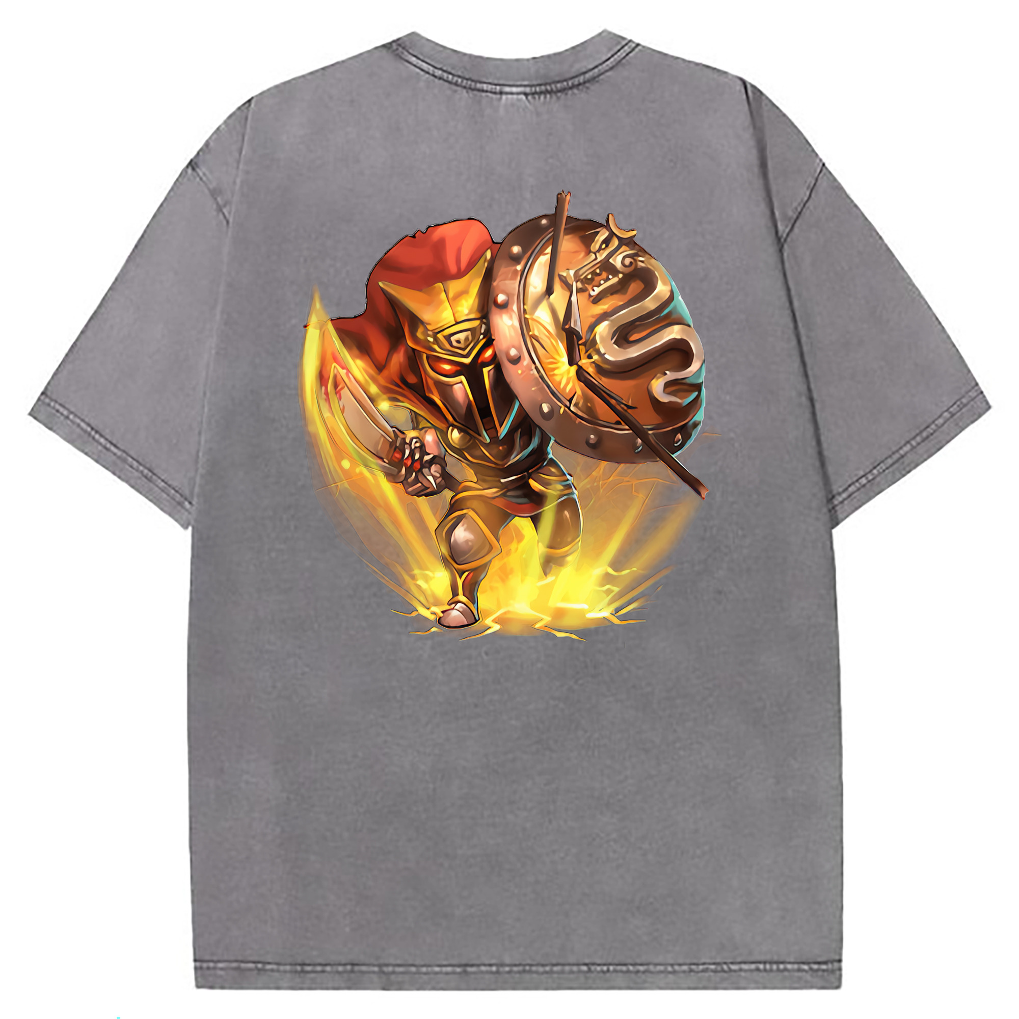 （画像用） リーグ・オブ・レジェンド League of Legends LOL 綿100% ヴィンテージ風 半袖Tシャツ（背面プリント）