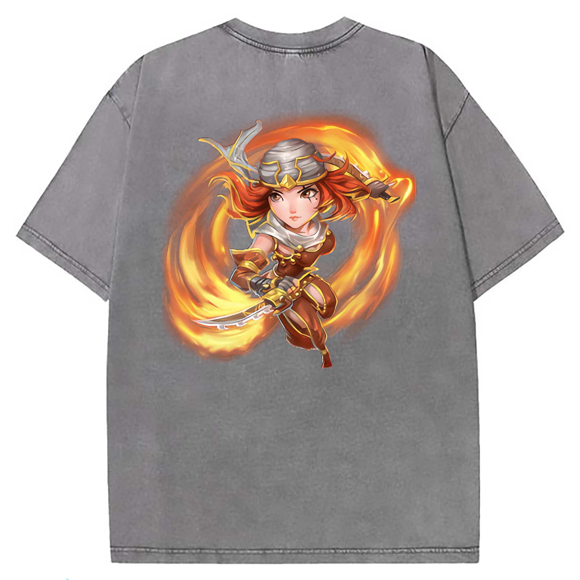 （画像用） リーグ・オブ・レジェンド League of Legends LOL 綿100% ヴィンテージ風 半袖Tシャツ（背面プリント）
