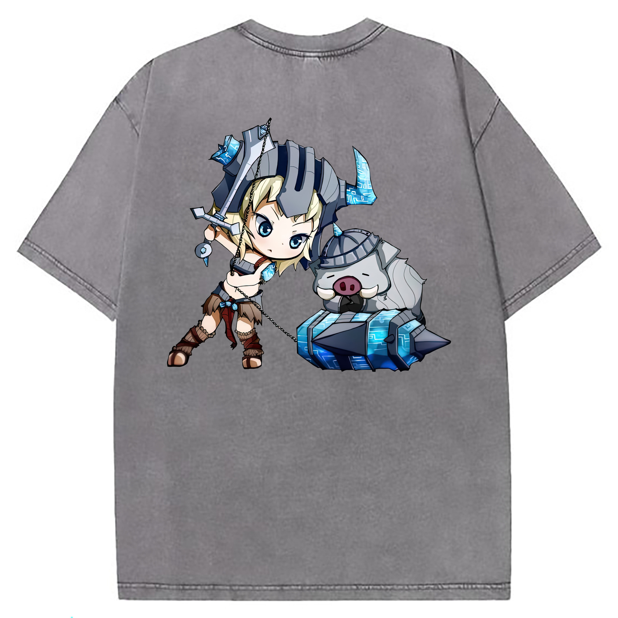 （画像用） リーグ・オブ・レジェンド League of Legends LOL 綿100% ヴィンテージ風 半袖Tシャツ（背面プリント）