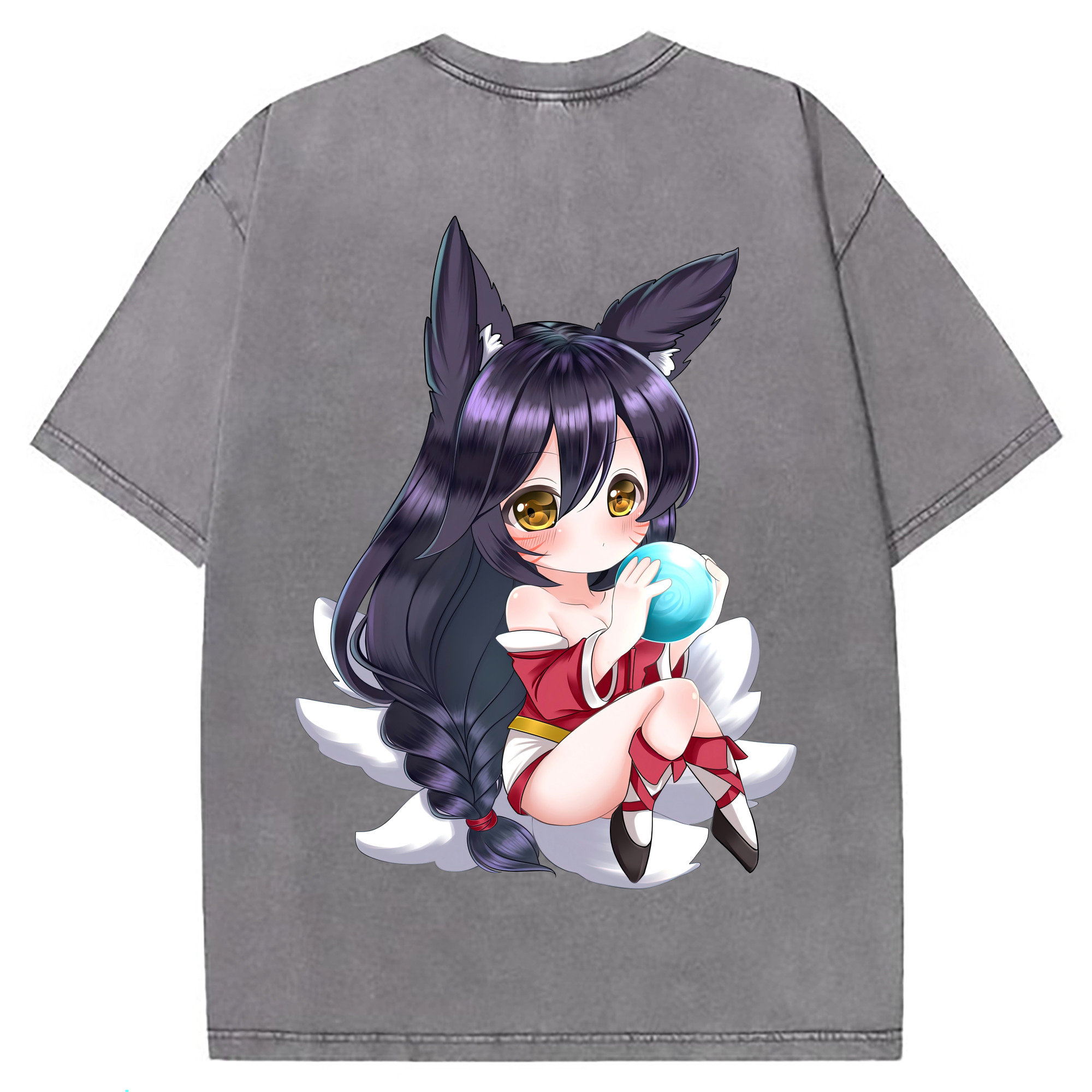 （画像用） リーグ・オブ・レジェンド League of Legends LOL 綿100% ヴィンテージ風 半袖Tシャツ（背面プリント）