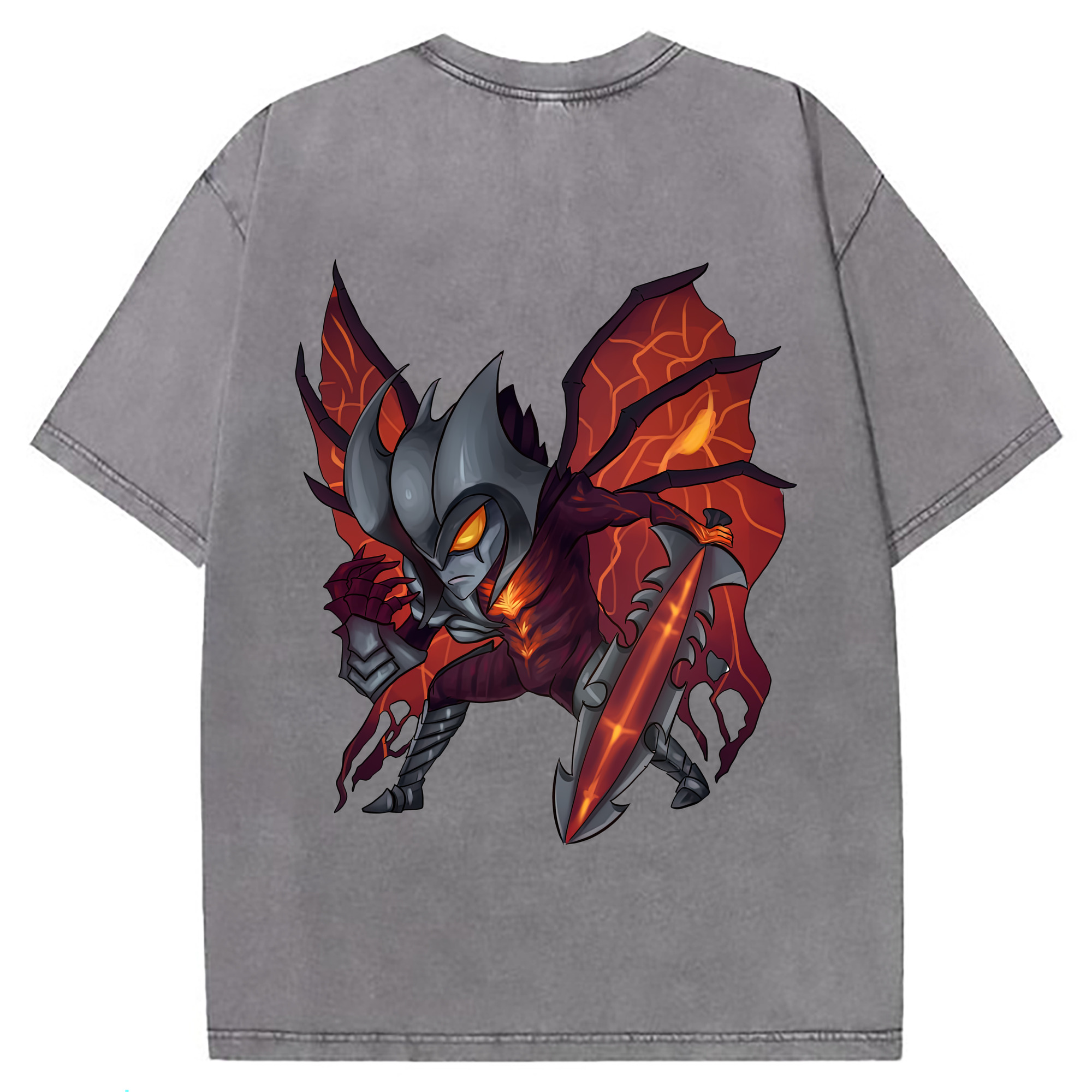 （画像用） リーグ・オブ・レジェンド League of Legends LOL 綿100% ヴィンテージ風 半袖Tシャツ（背面プリント）