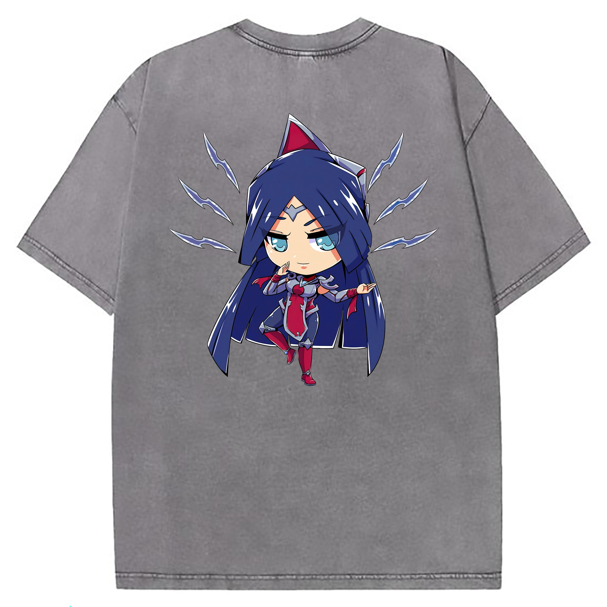（画像用） リーグ・オブ・レジェンド League of Legends LOL 綿100% ヴィンテージ風 半袖Tシャツ（背面プリント）