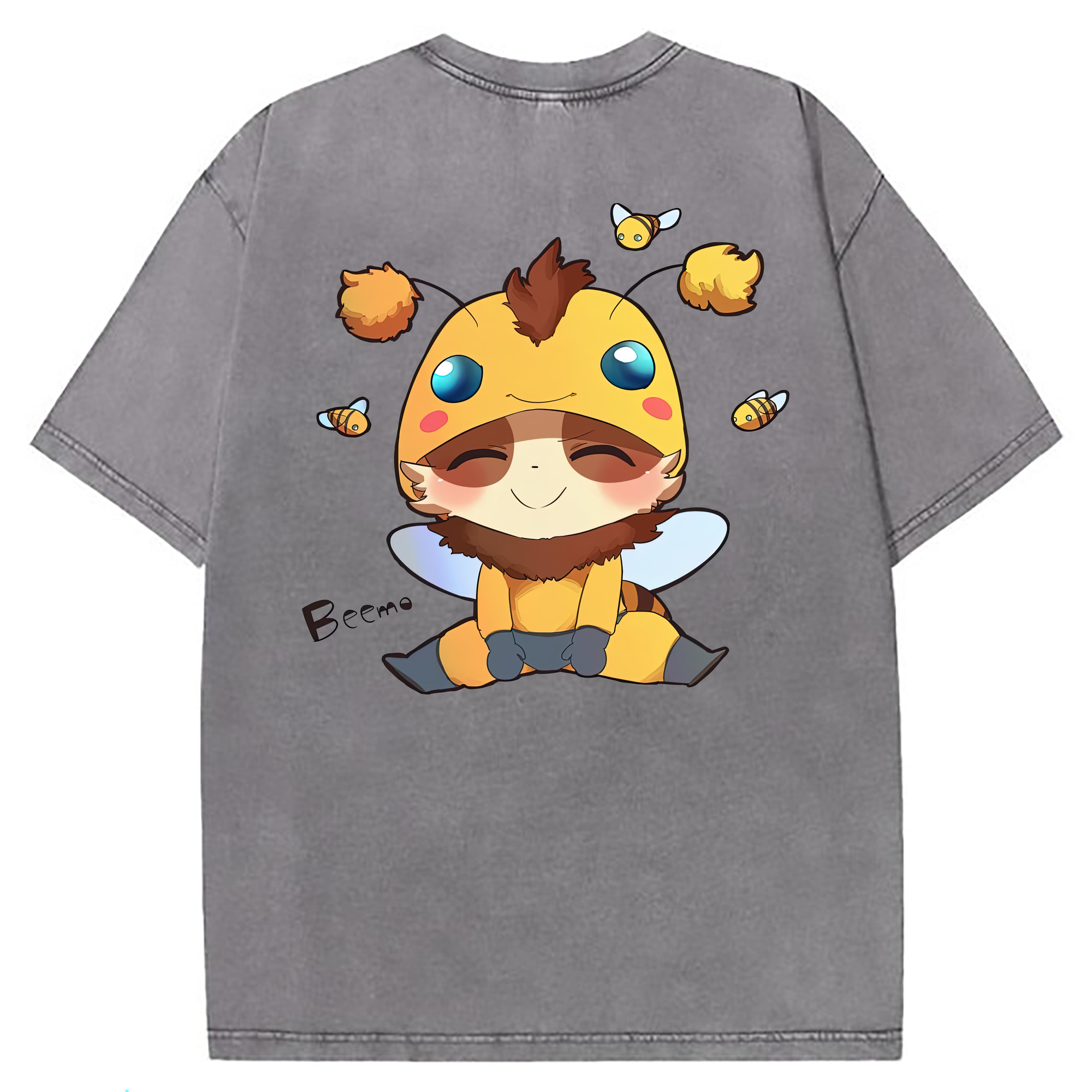 （画像用） リーグ・オブ・レジェンド League of Legends LOL 綿100% ヴィンテージ風 半袖Tシャツ（背面プリント）