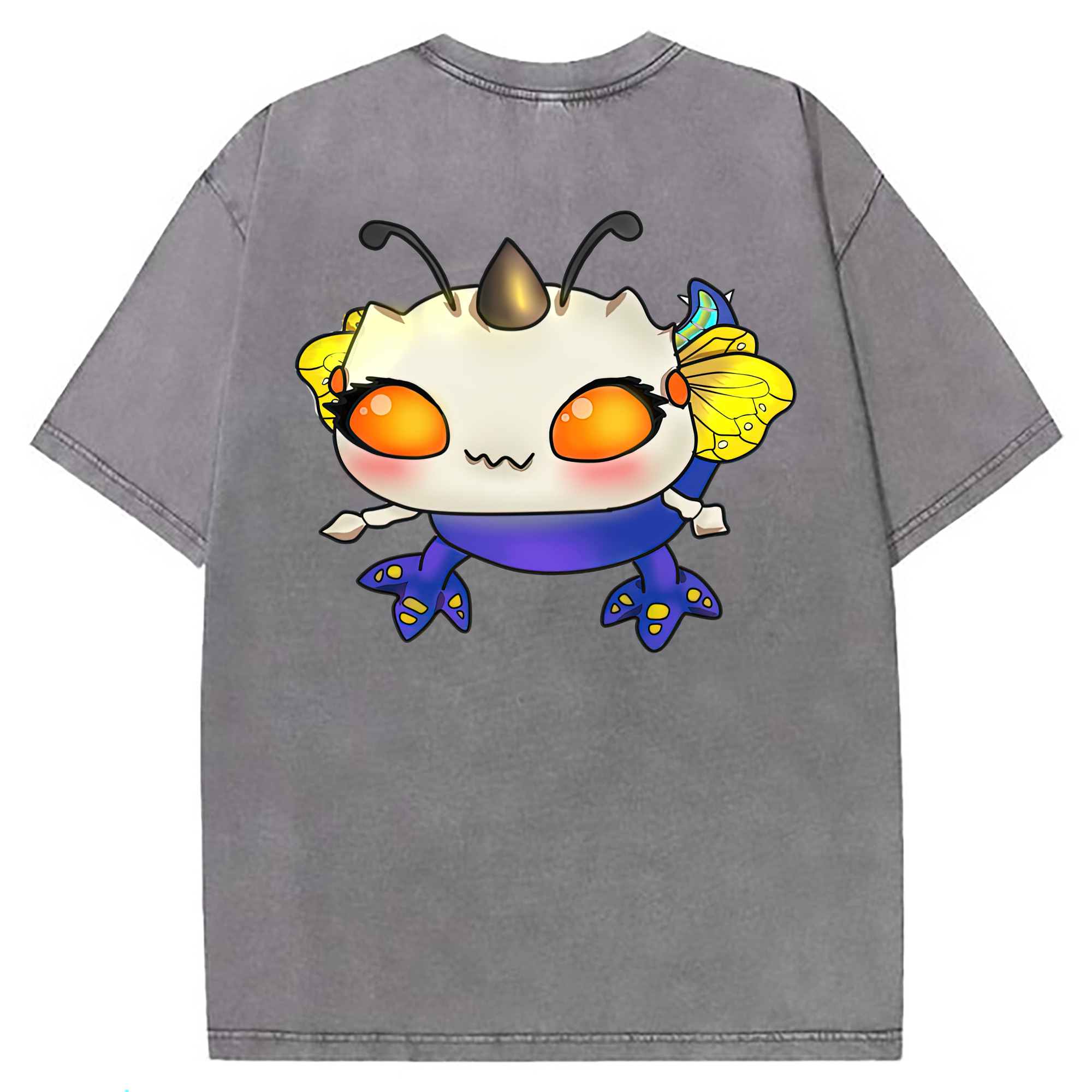 （画像用） リーグ・オブ・レジェンド League of Legends LOL 綿100% ヴィンテージ風 半袖Tシャツ（背面プリント）