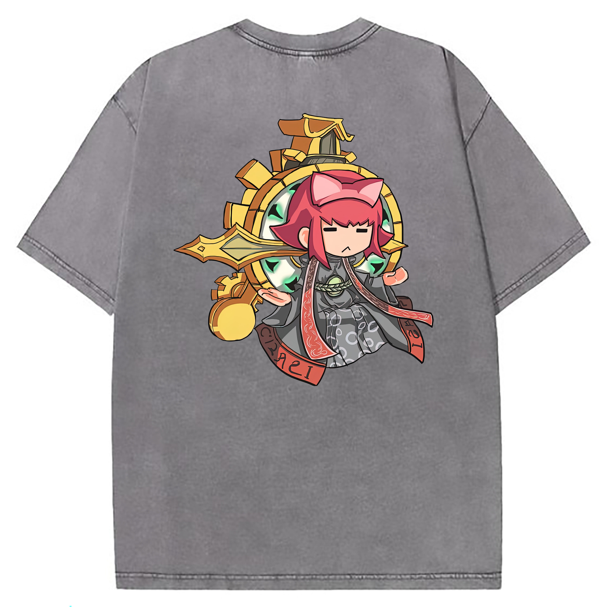 （画像用） リーグ・オブ・レジェンド League of Legends LOL 綿100% ヴィンテージ風 半袖Tシャツ（背面プリント）