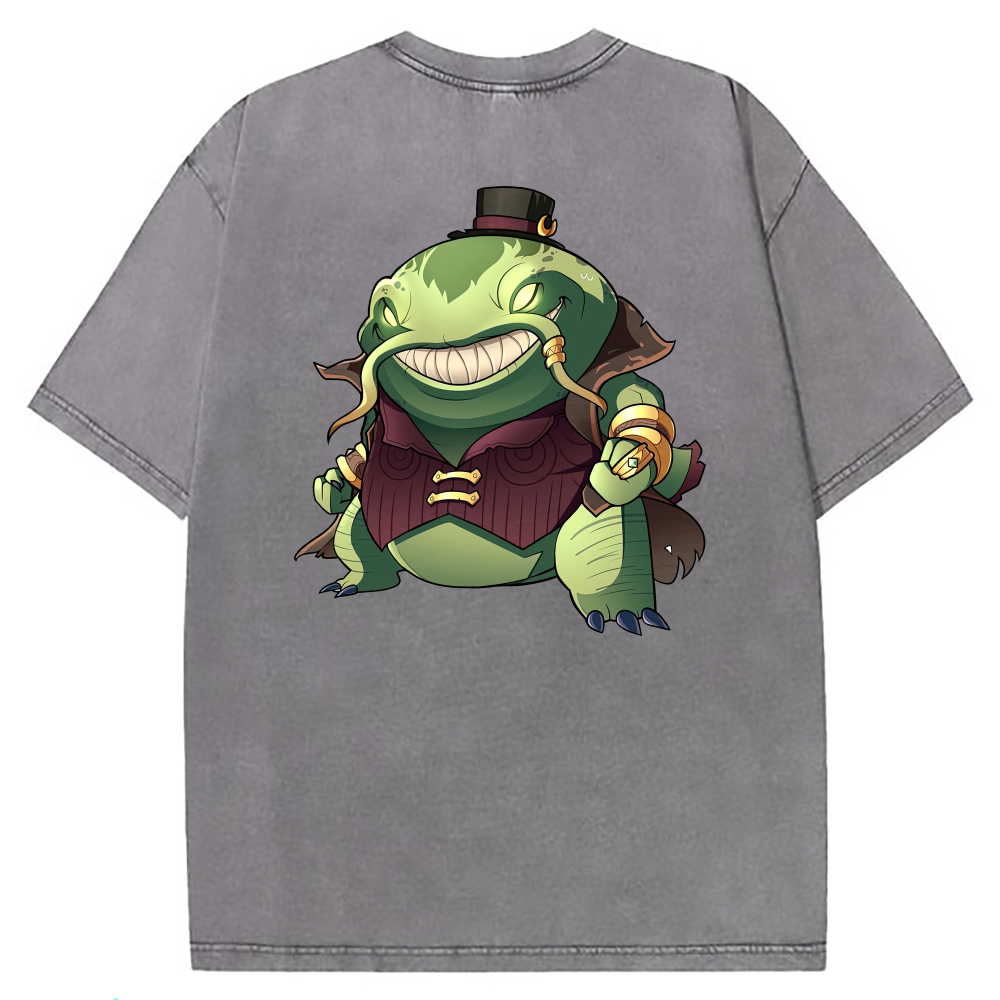 （画像用） リーグ・オブ・レジェンド League of Legends LOL 綿100% ヴィンテージ風 半袖Tシャツ（背面プリント）