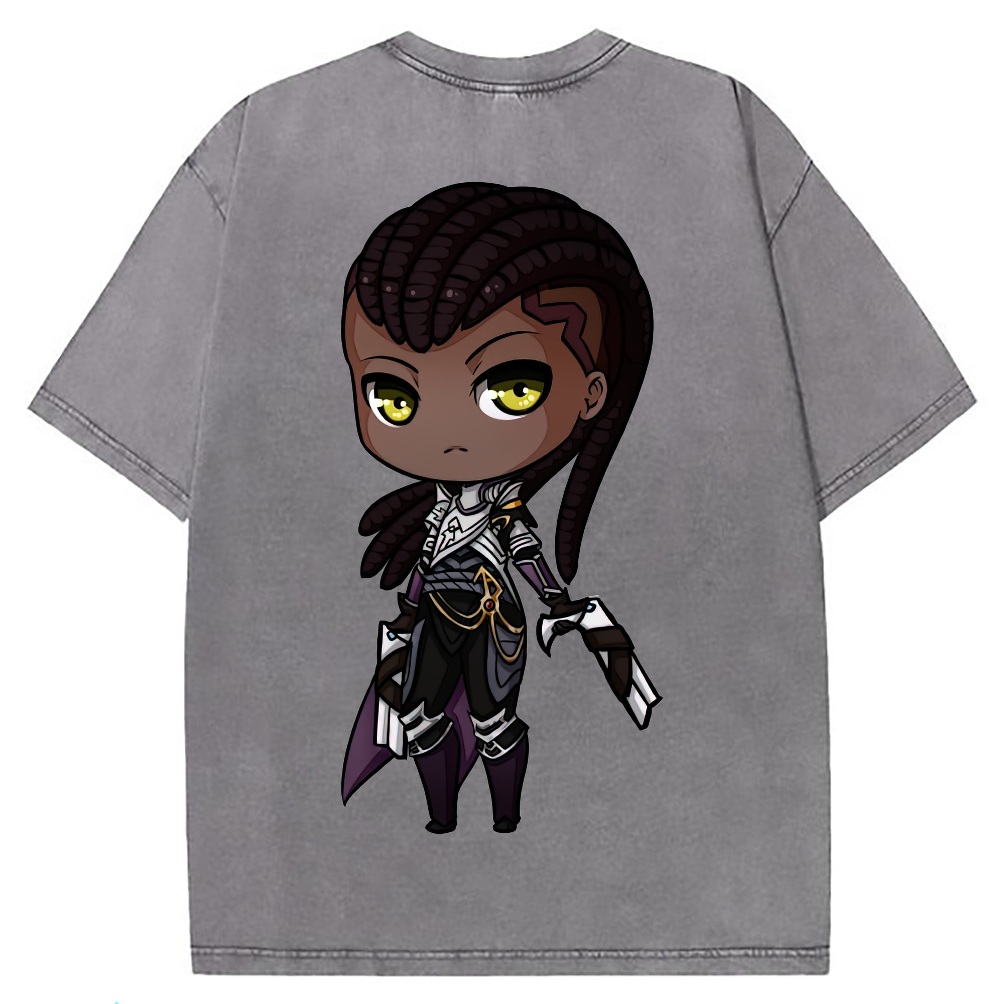 （画像用） リーグ・オブ・レジェンド League of Legends LOL 綿100% ヴィンテージ風 半袖Tシャツ（背面プリント）