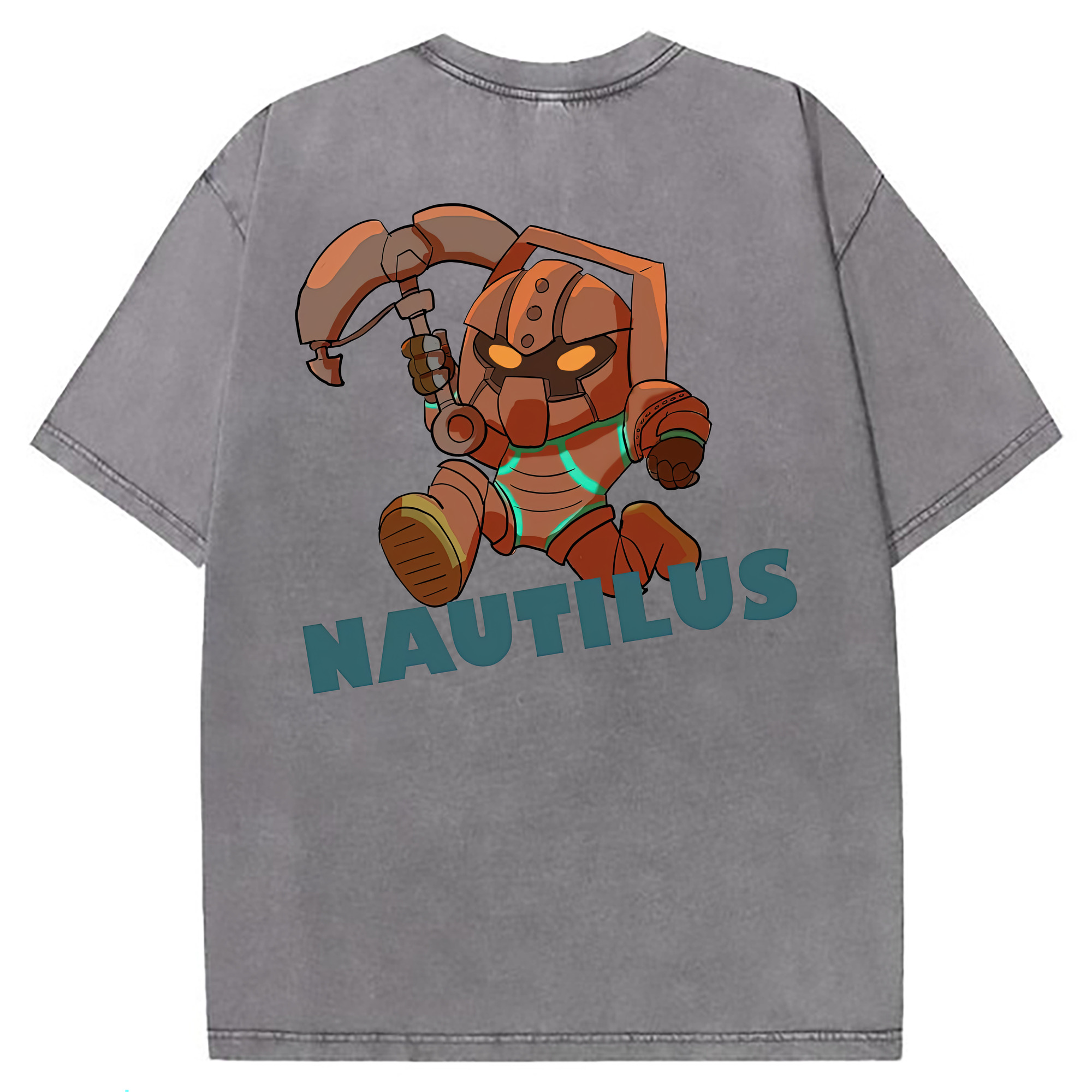 （画像用） リーグ・オブ・レジェンド League of Legends LOL 綿100% ヴィンテージ風 半袖Tシャツ（背面プリント）