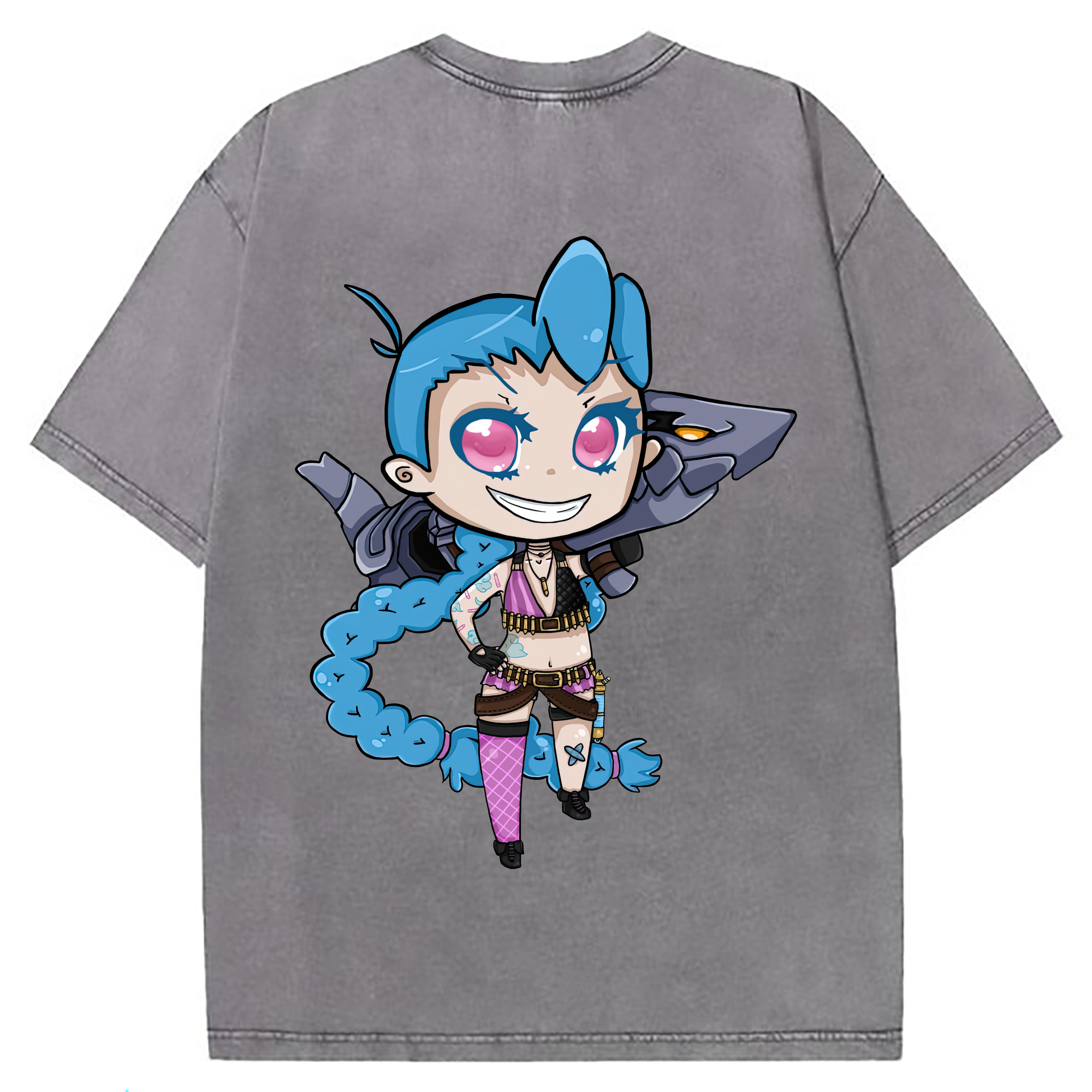 （画像用） リーグ・オブ・レジェンド League of Legends LOL 綿100% ヴィンテージ風 半袖Tシャツ（背面プリント）