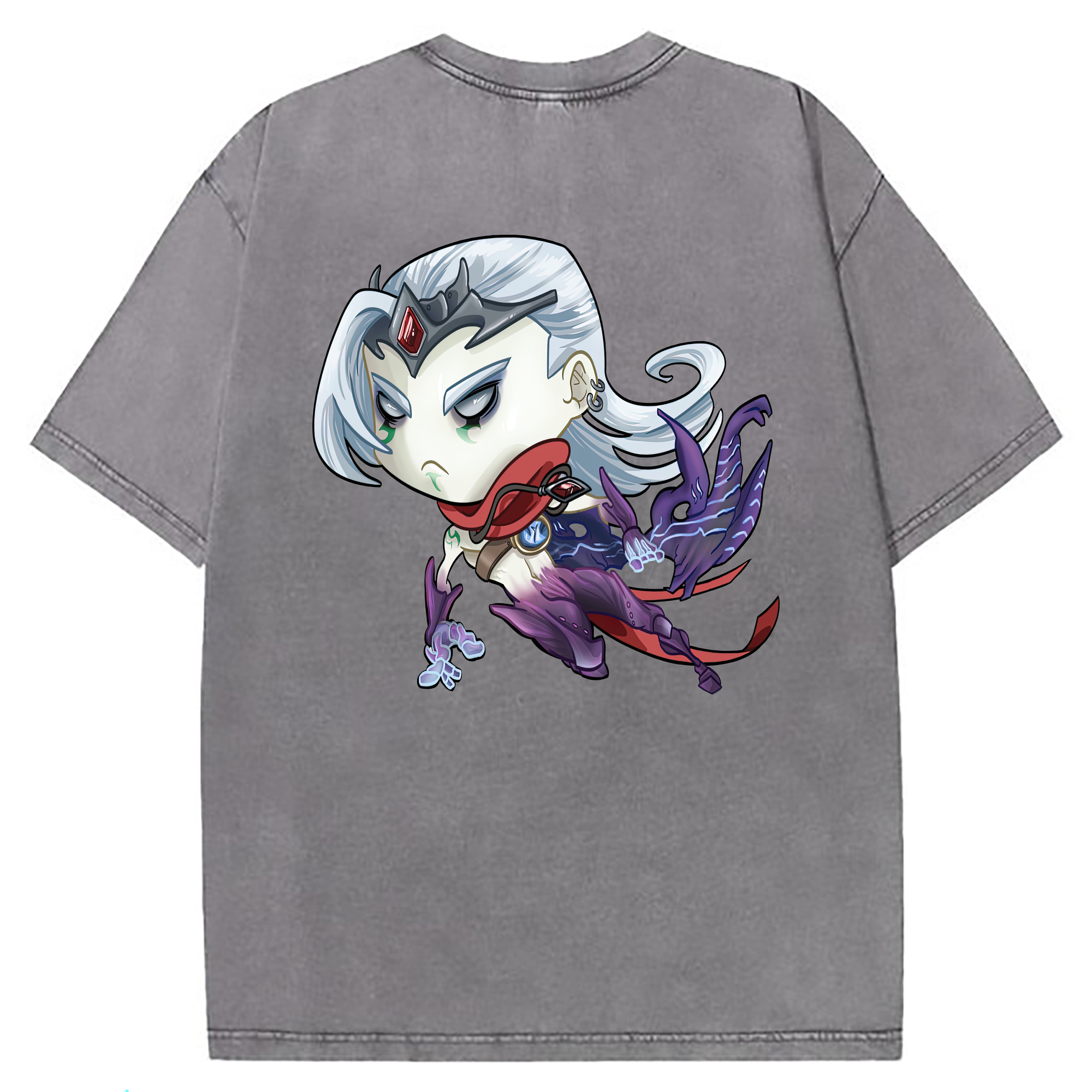 （画像用） リーグ・オブ・レジェンド League of Legends LOL 綿100% ヴィンテージ風 半袖Tシャツ（背面プリント）