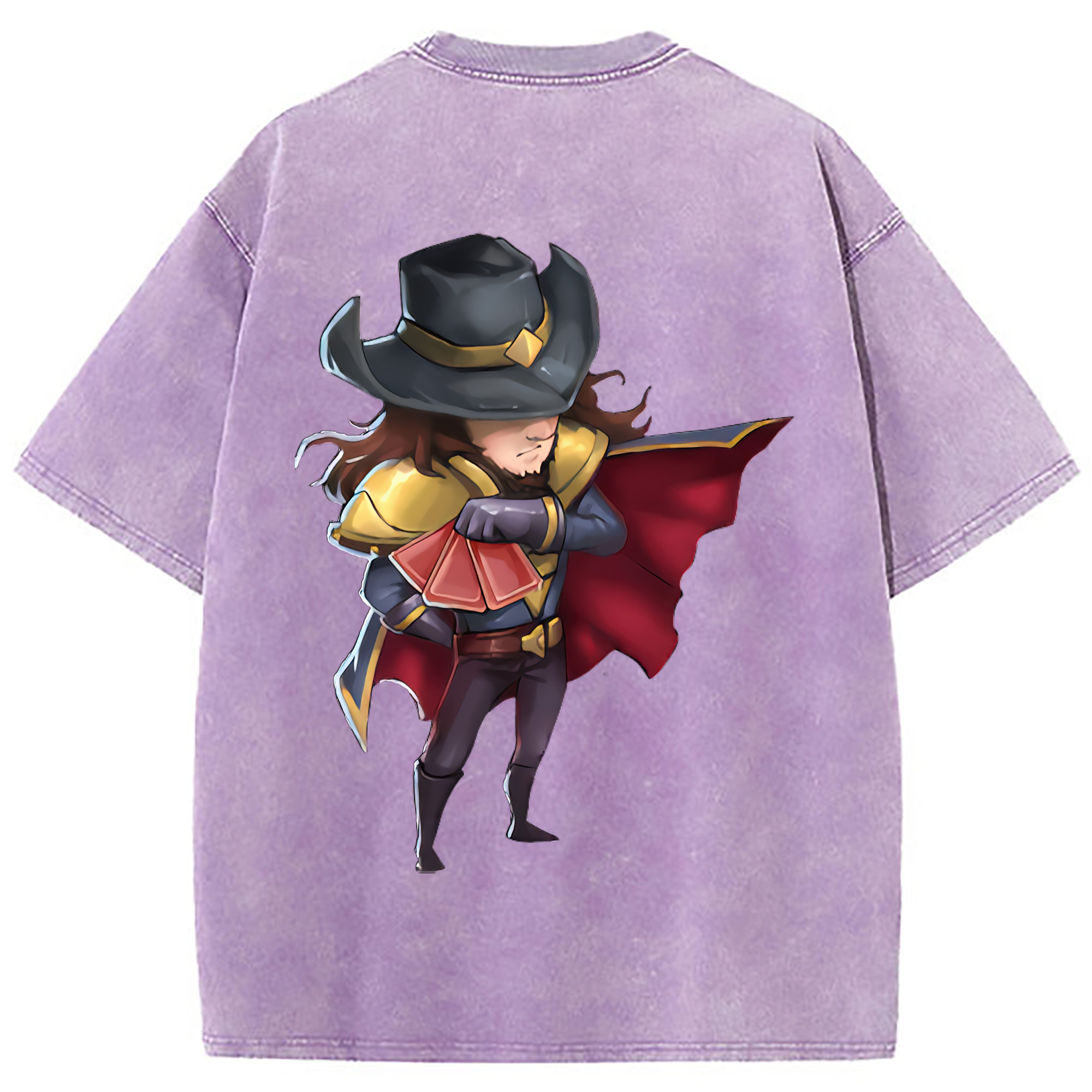 （画像用） リーグ・オブ・レジェンド League of Legends LOL 綿100% ヴィンテージ風 半袖Tシャツ（背面プリント）