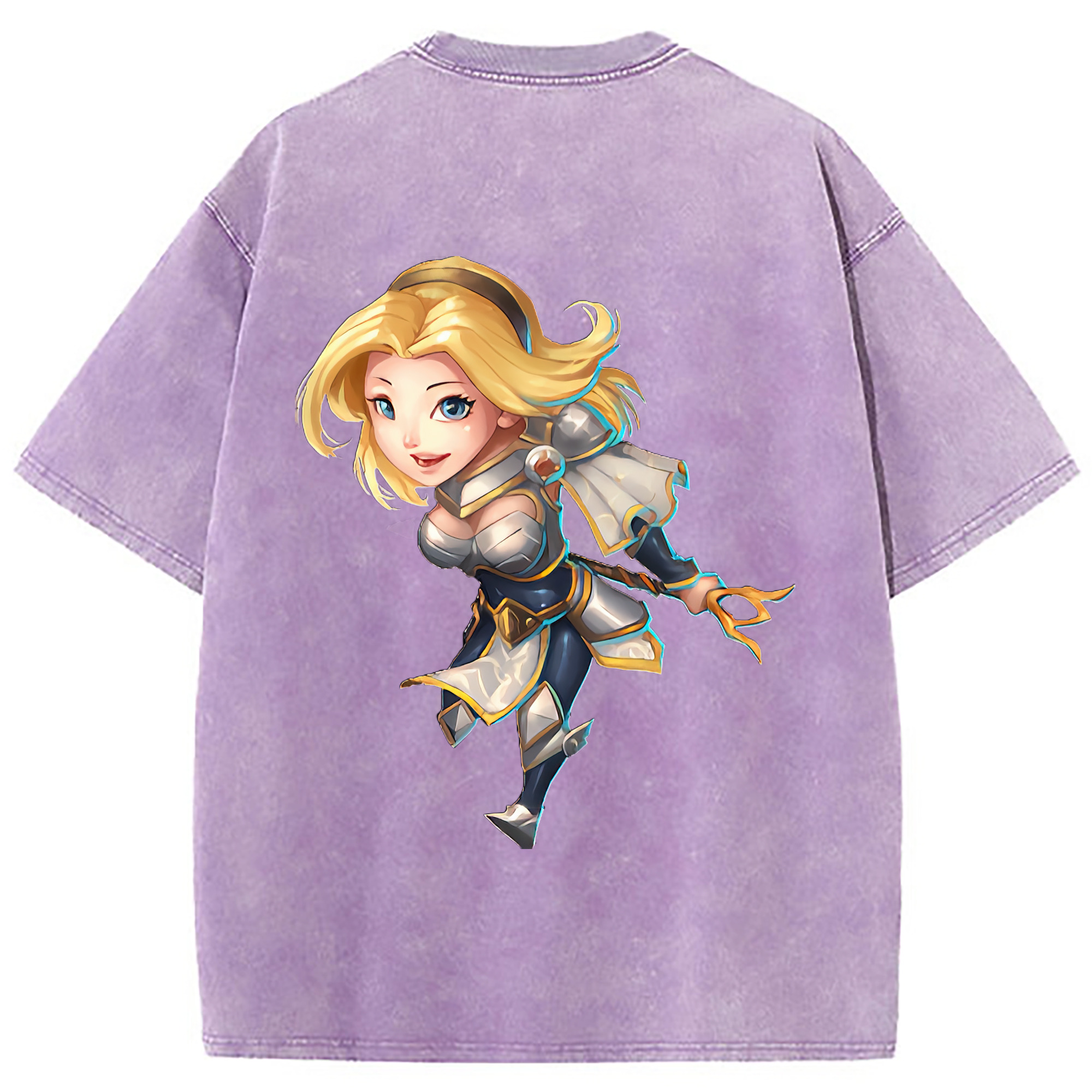 （画像用） リーグ・オブ・レジェンド League of Legends LOL 綿100% ヴィンテージ風 半袖Tシャツ（背面プリント）