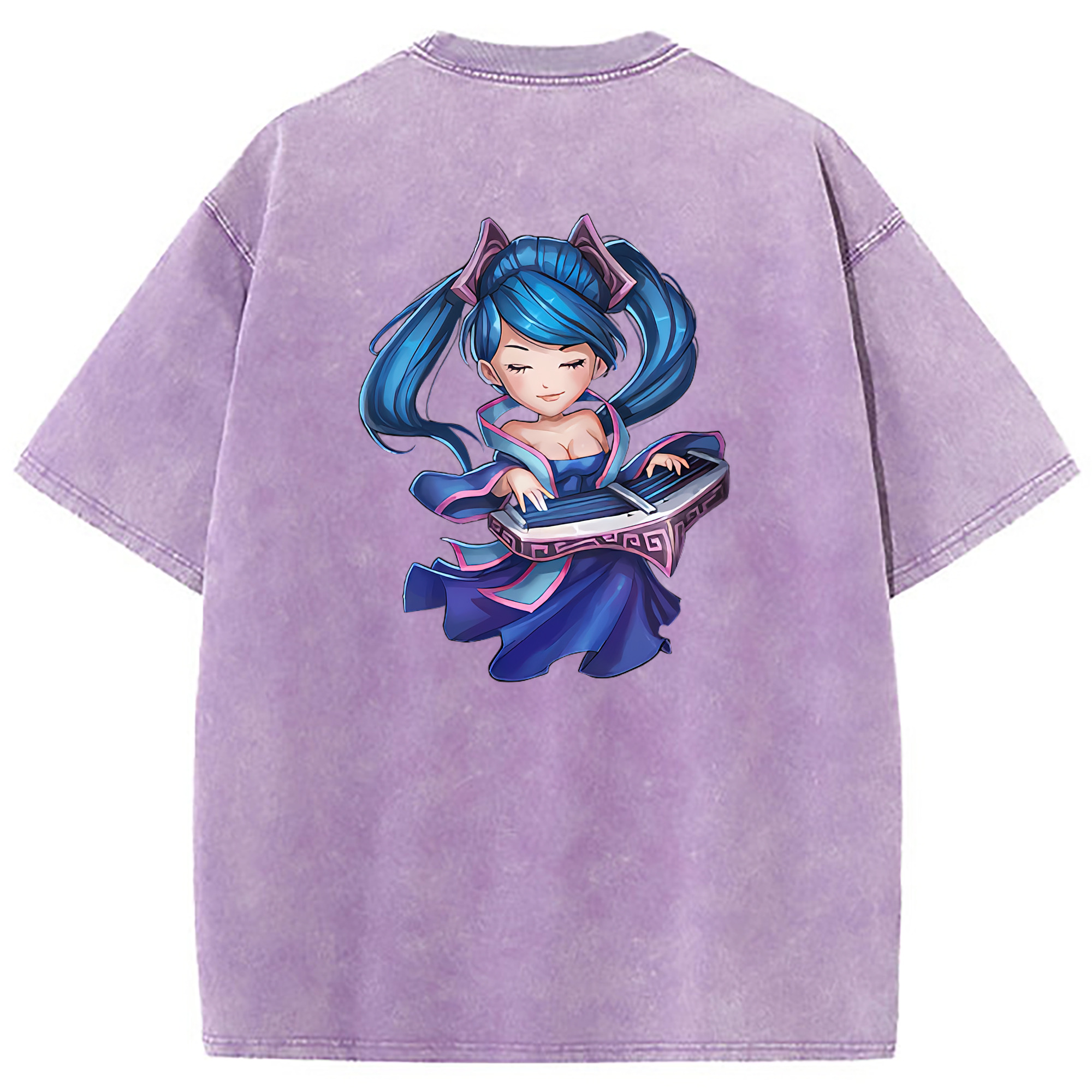 （画像用） リーグ・オブ・レジェンド League of Legends LOL 綿100% ヴィンテージ風 半袖Tシャツ（背面プリント）