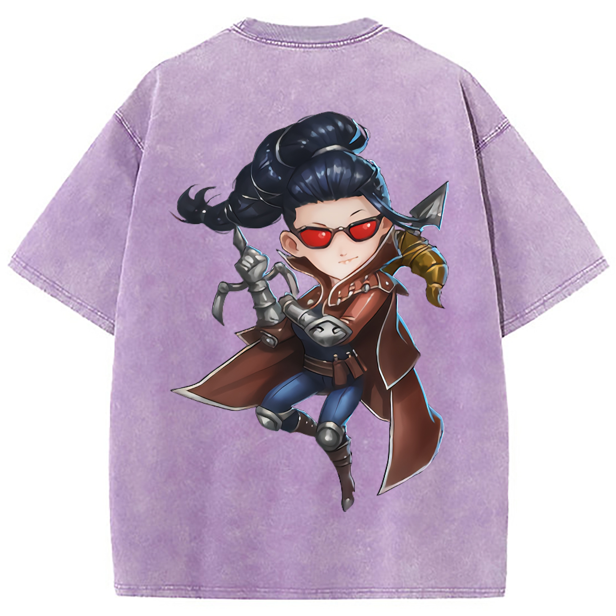 （画像用） リーグ・オブ・レジェンド League of Legends LOL 綿100% ヴィンテージ風 半袖Tシャツ（背面プリント）