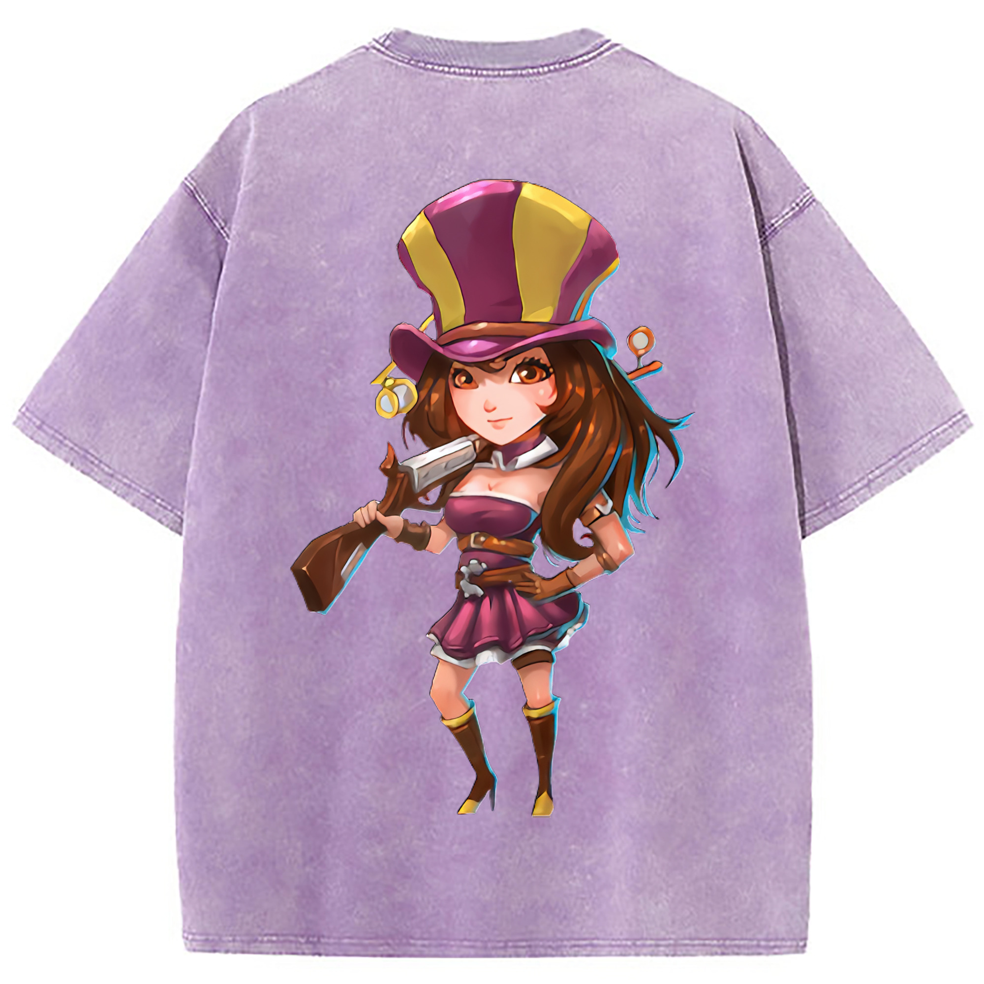 （画像用） リーグ・オブ・レジェンド League of Legends LOL 綿100% ヴィンテージ風 半袖Tシャツ（背面プリント）