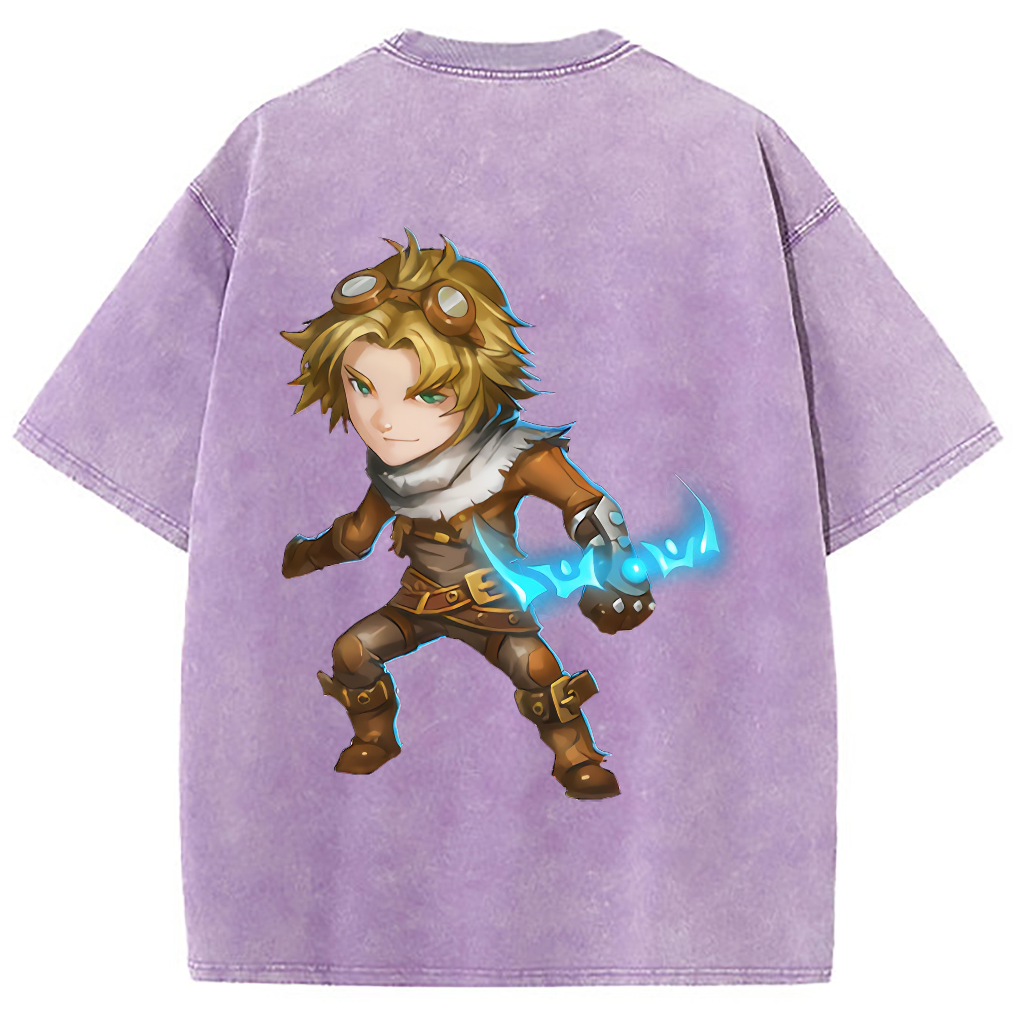 （画像用） リーグ・オブ・レジェンド League of Legends LOL 綿100% ヴィンテージ風 半袖Tシャツ（背面プリント）
