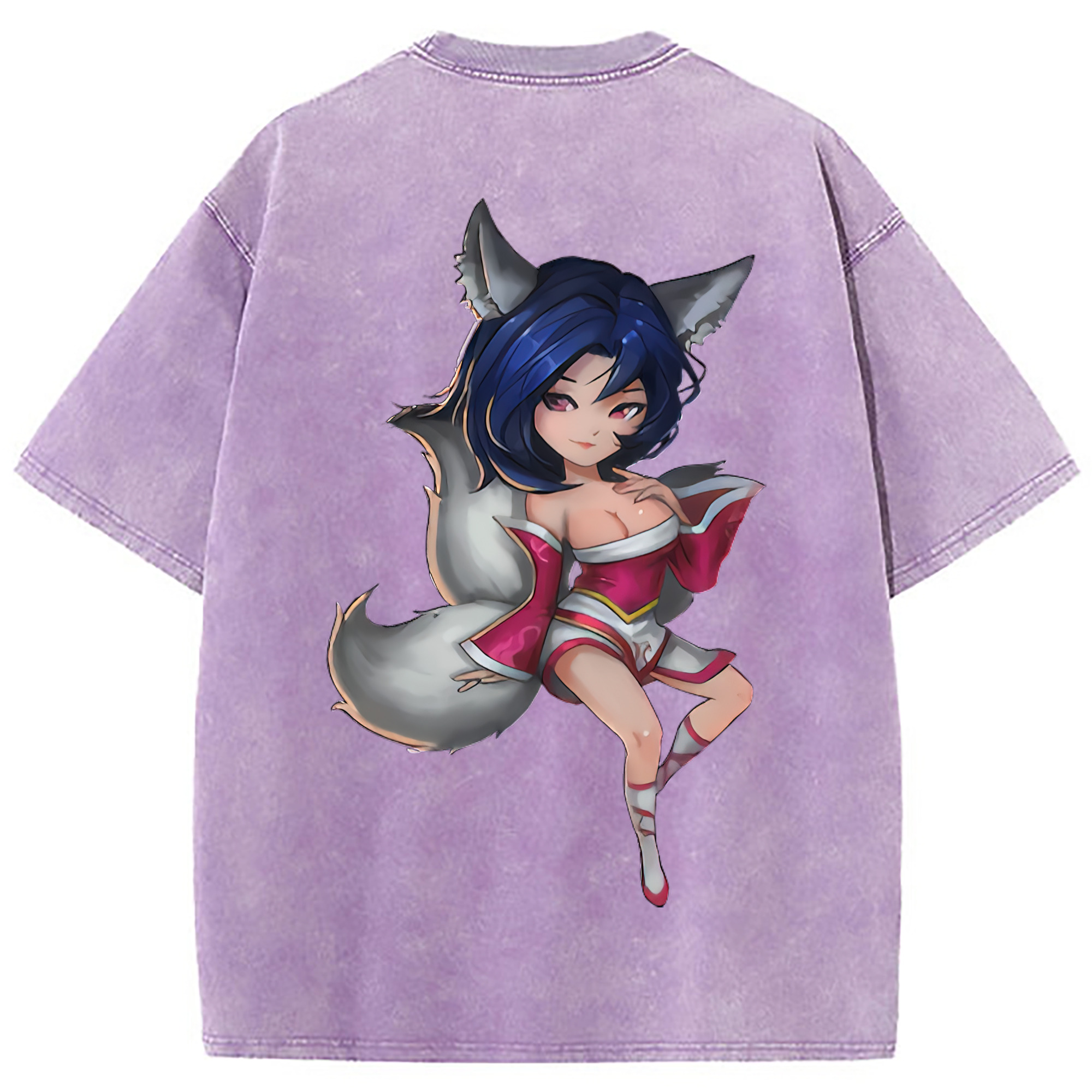 （画像用） リーグ・オブ・レジェンド League of Legends LOL 綿100% ヴィンテージ風 半袖Tシャツ（背面プリント）
