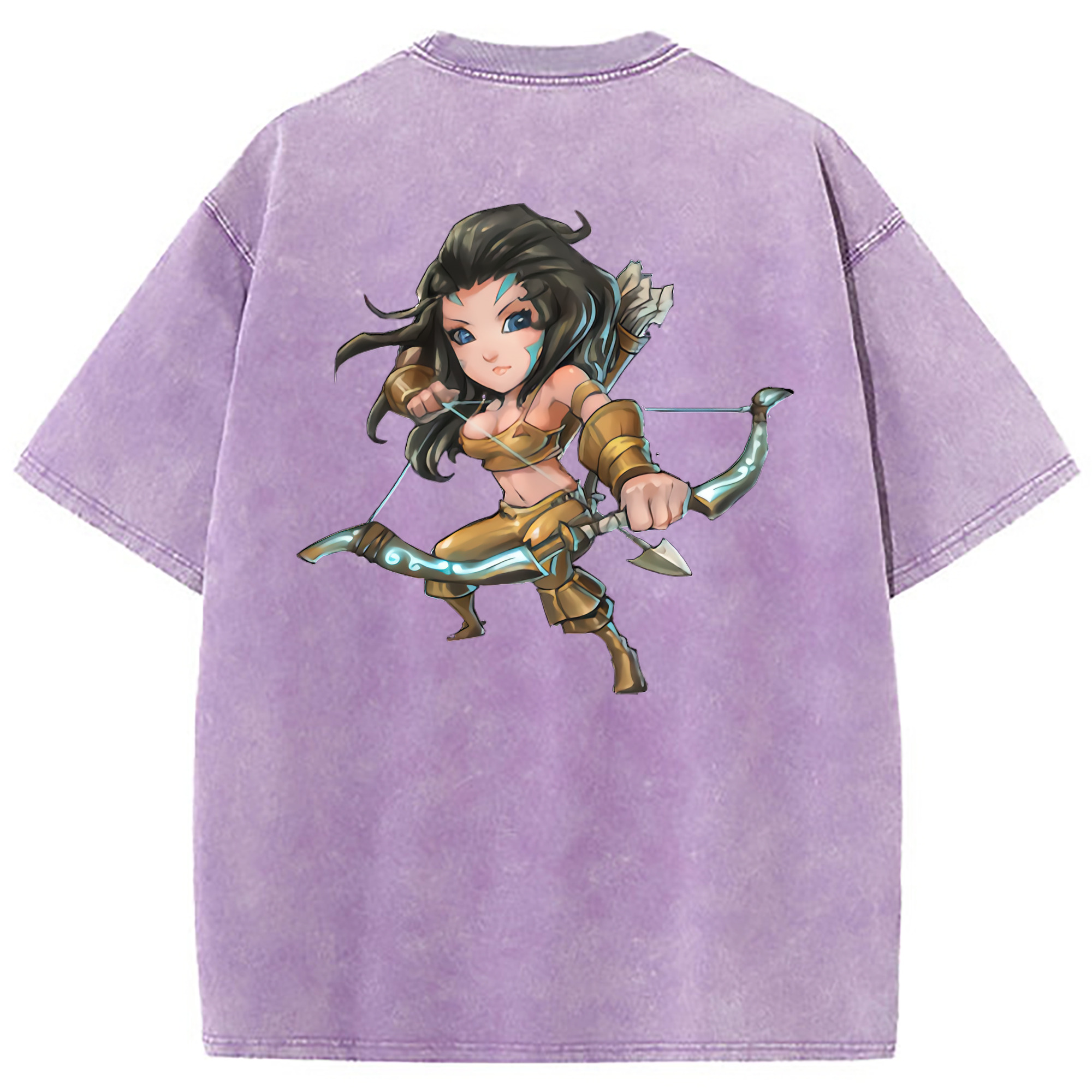 （画像用） リーグ・オブ・レジェンド League of Legends LOL 綿100% ヴィンテージ風 半袖Tシャツ（背面プリント）