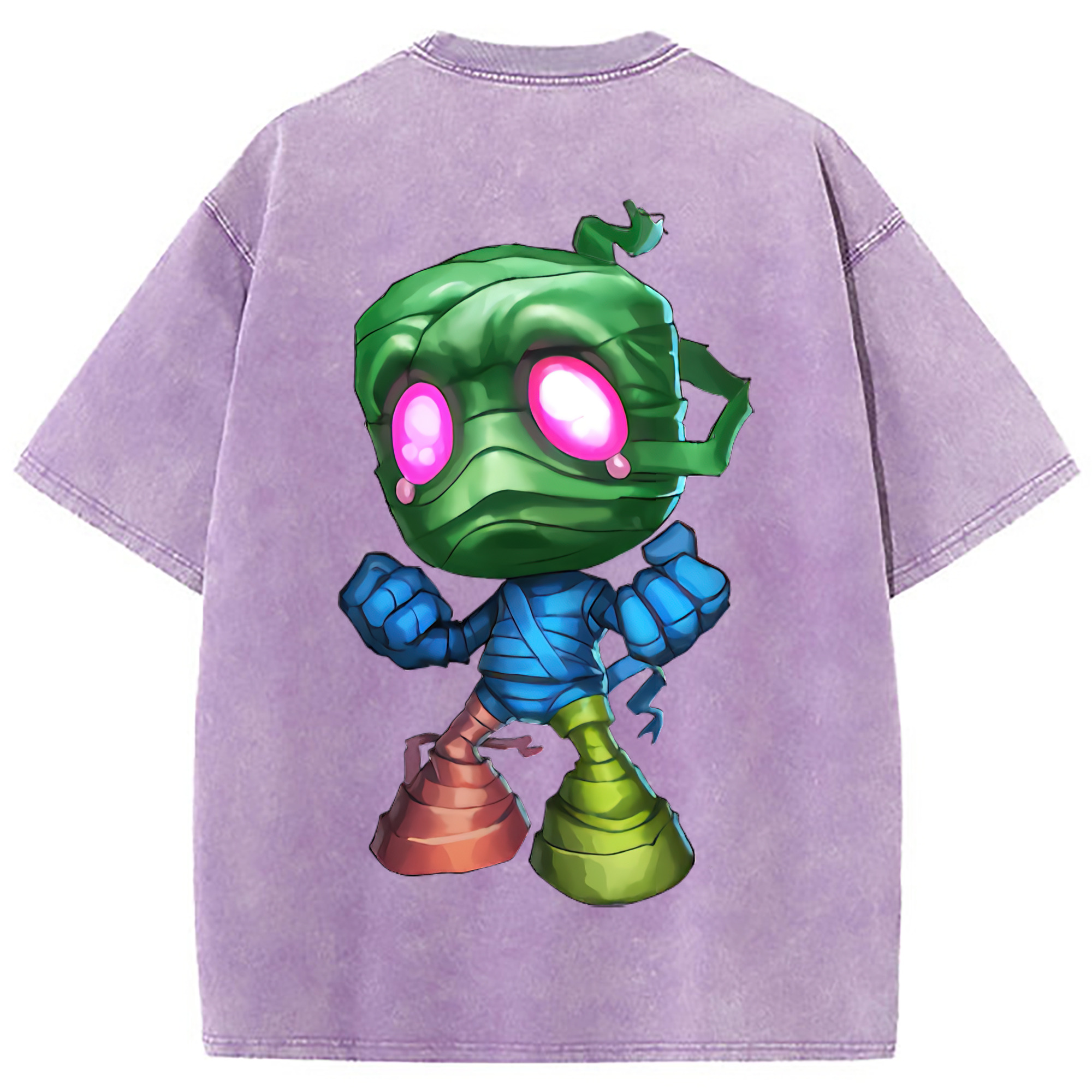 （画像用） リーグ・オブ・レジェンド League of Legends LOL 綿100% ヴィンテージ風 半袖Tシャツ（背面プリント）