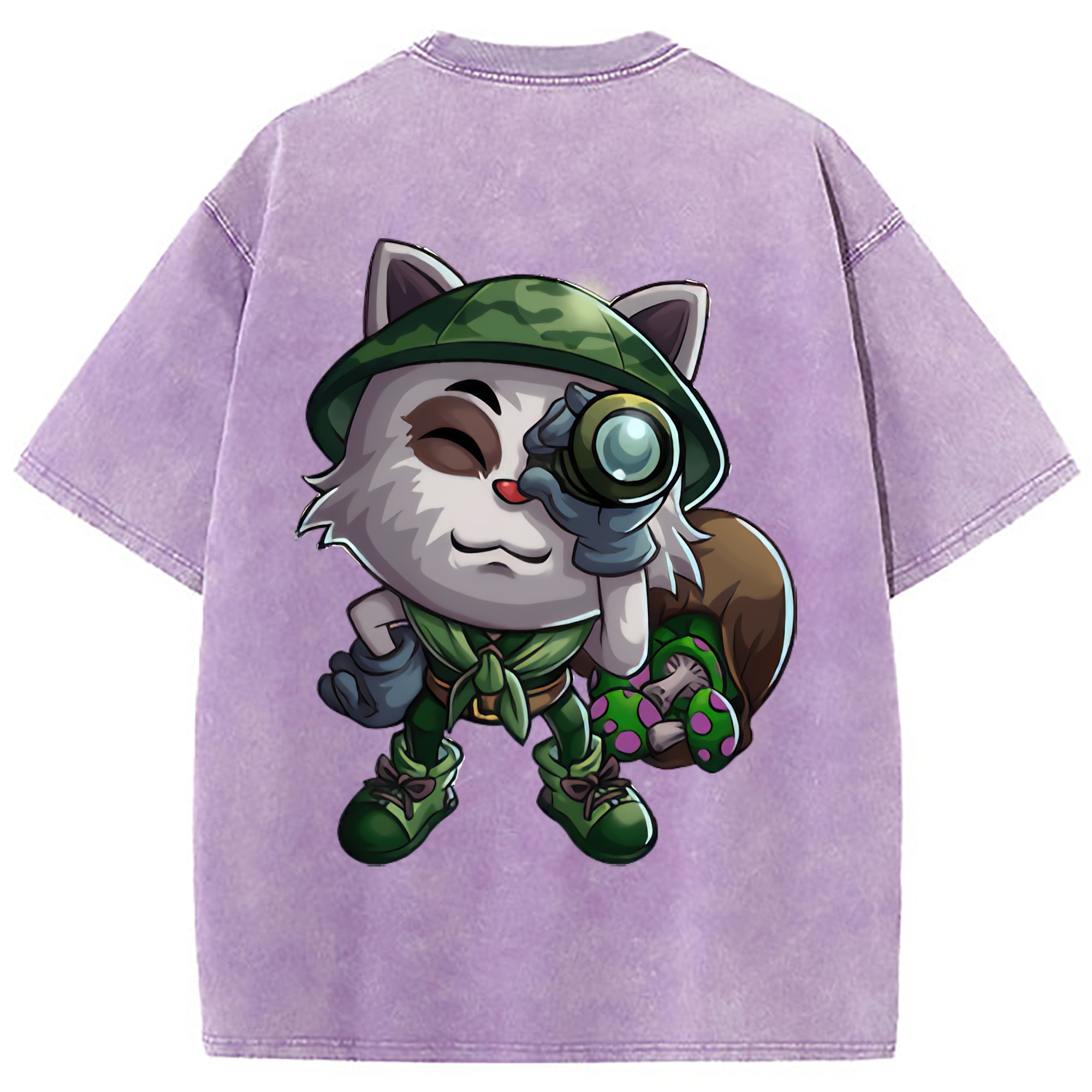 （画像用） リーグ・オブ・レジェンド League of Legends LOL 綿100% ヴィンテージ風 半袖Tシャツ（背面プリント）