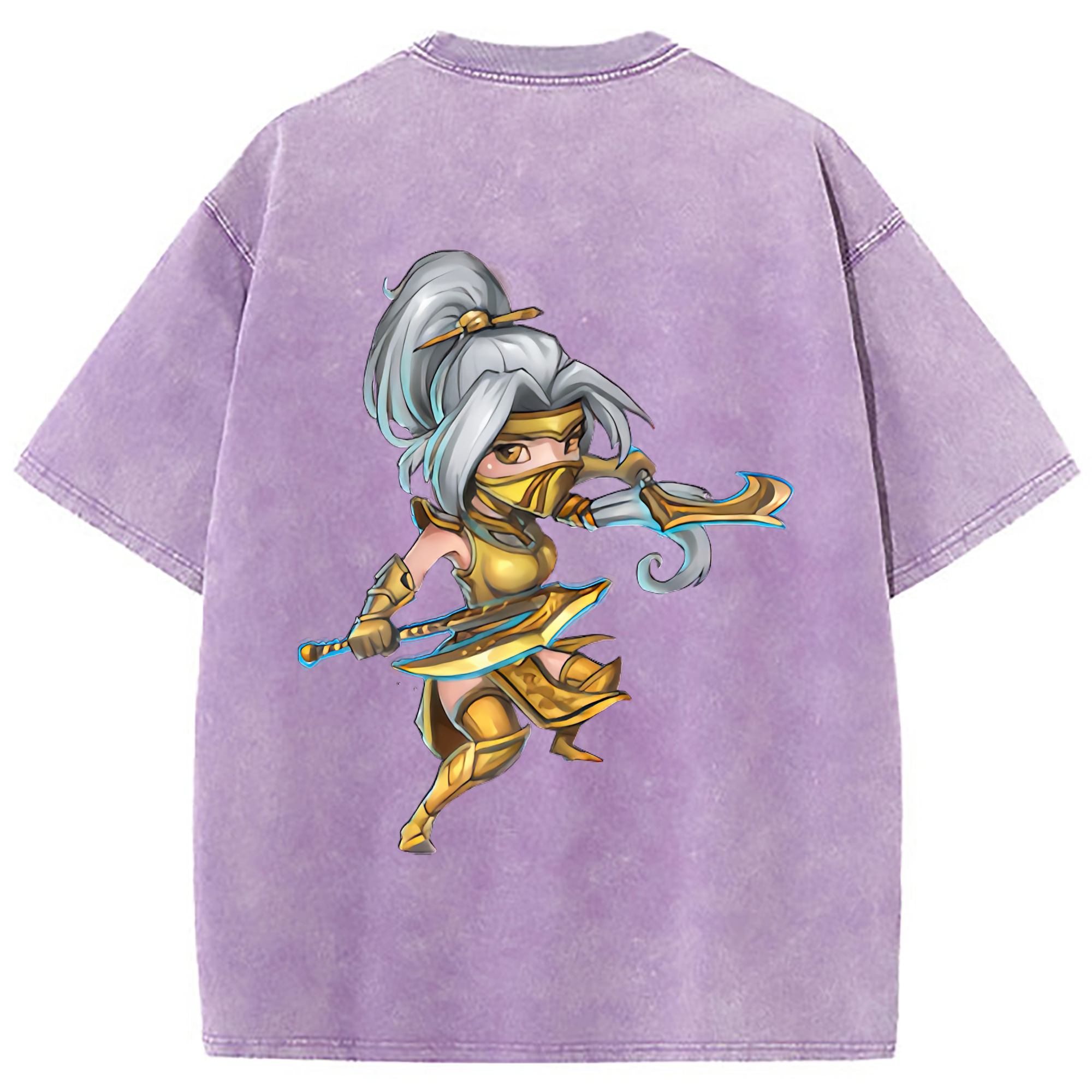 （画像用） リーグ・オブ・レジェンド League of Legends LOL 綿100% ヴィンテージ風 半袖Tシャツ（背面プリント）