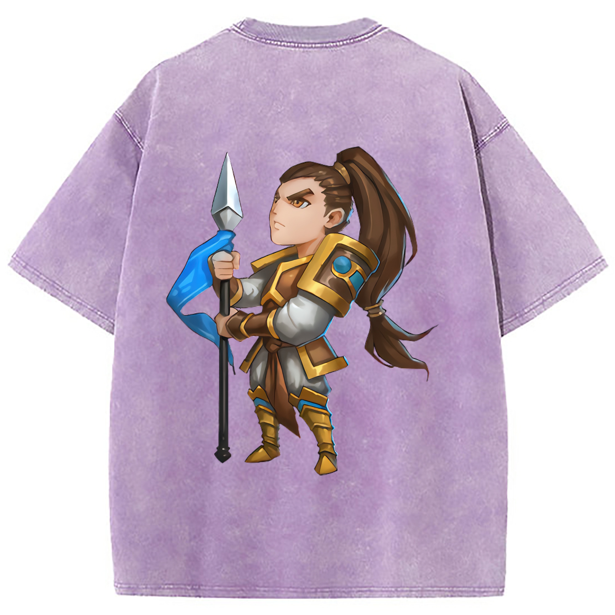 （画像用） リーグ・オブ・レジェンド League of Legends LOL 綿100% ヴィンテージ風 半袖Tシャツ（背面プリント）