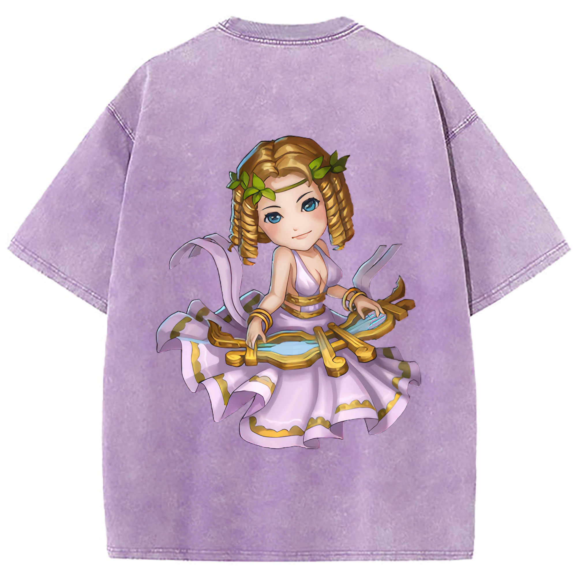 （画像用） リーグ・オブ・レジェンド League of Legends LOL 綿100% ヴィンテージ風 半袖Tシャツ（背面プリント）