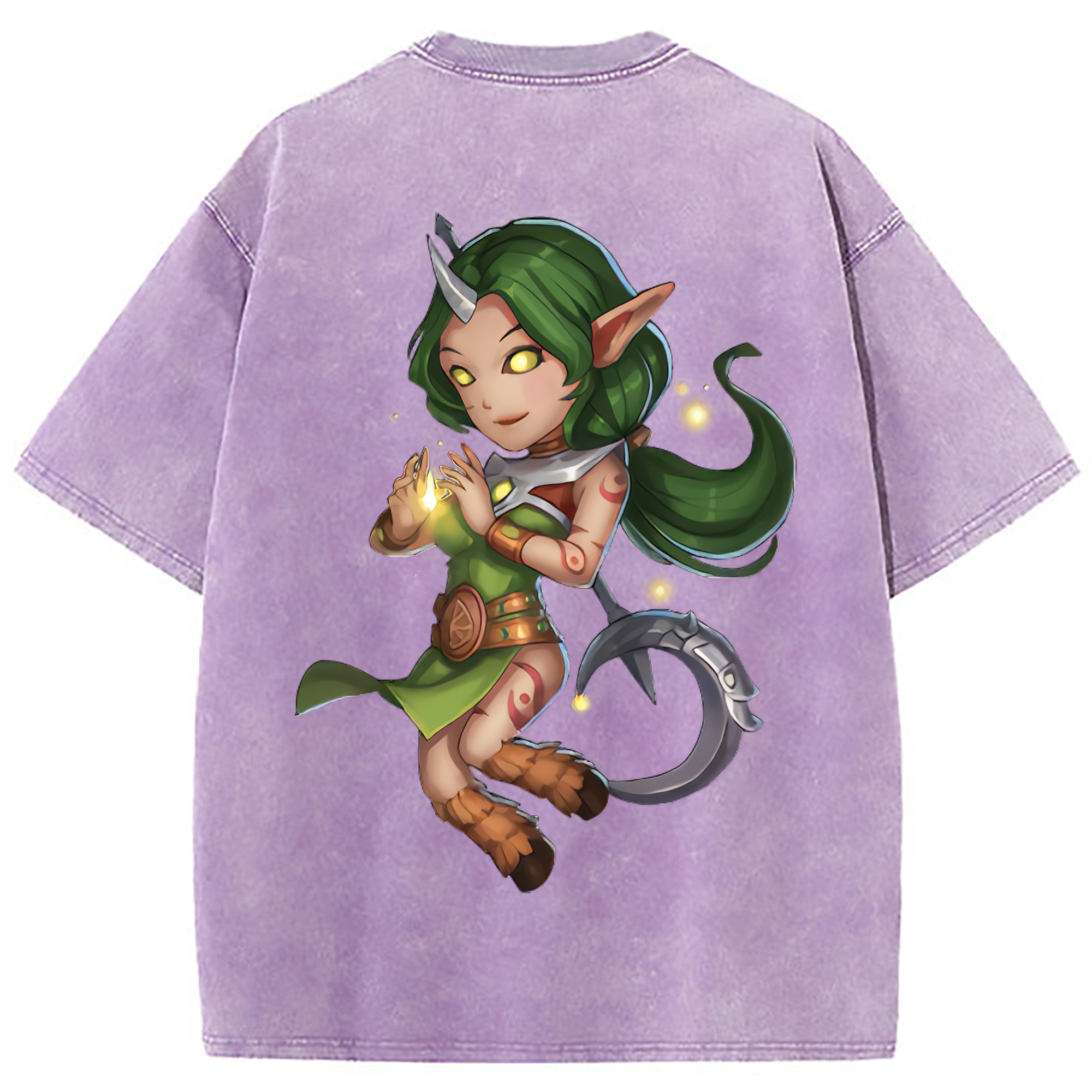 （画像用） リーグ・オブ・レジェンド League of Legends LOL 綿100% ヴィンテージ風 半袖Tシャツ（背面プリント）