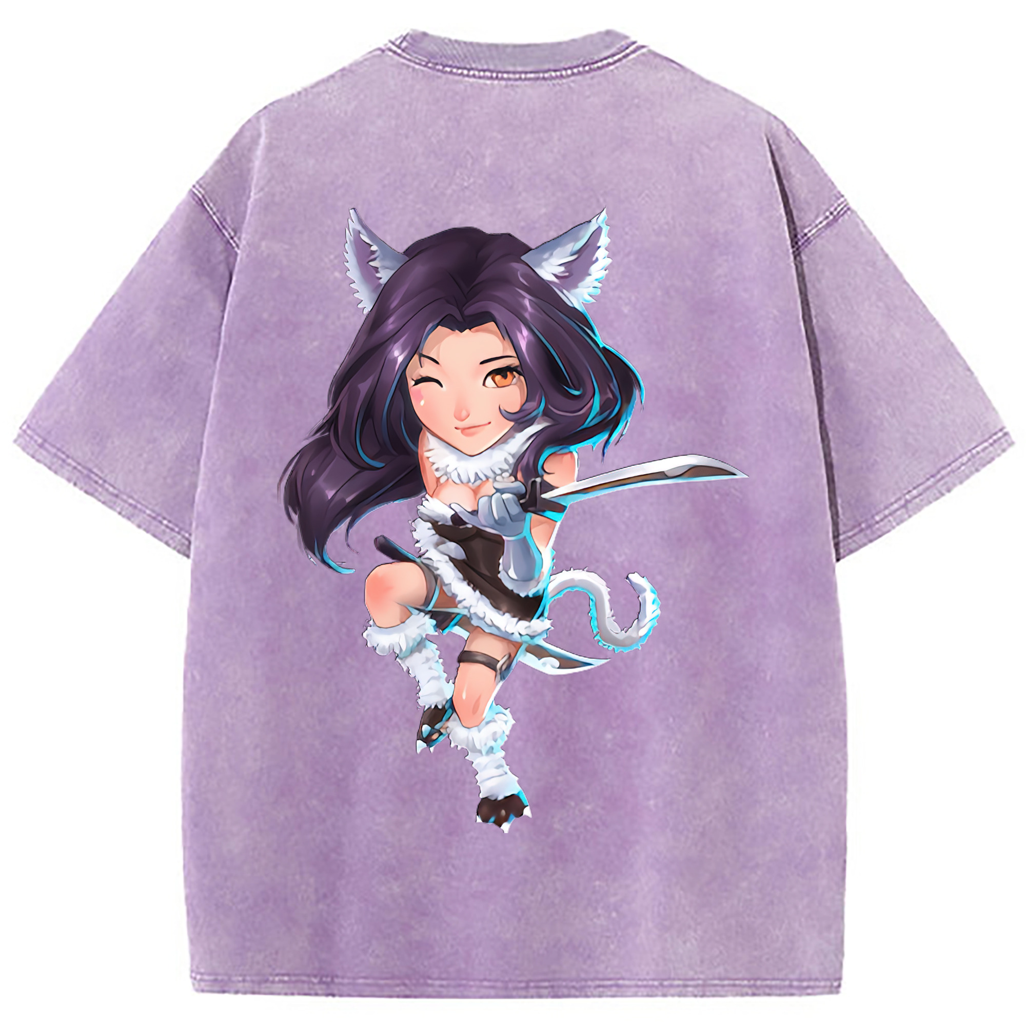 （画像用） リーグ・オブ・レジェンド League of Legends LOL 綿100% ヴィンテージ風 半袖Tシャツ（背面プリント）