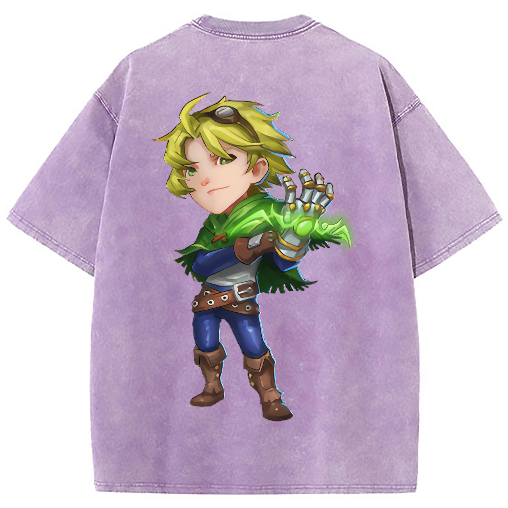 （画像用） リーグ・オブ・レジェンド League of Legends LOL 綿100% ヴィンテージ風 半袖Tシャツ（背面プリント）