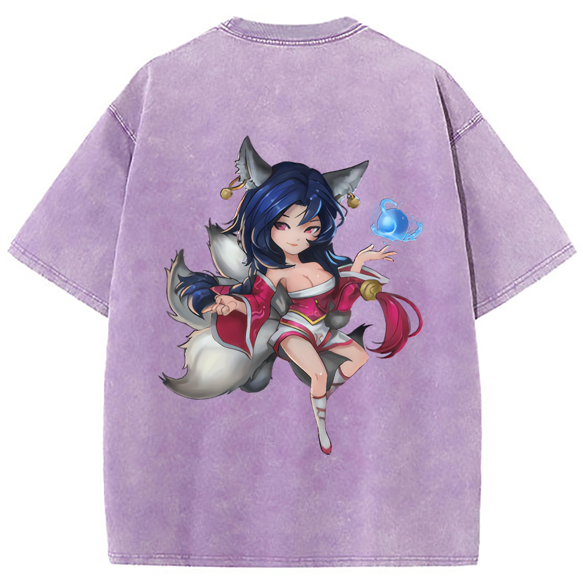 （画像用） リーグ・オブ・レジェンド League of Legends LOL 綿100% ヴィンテージ風 半袖Tシャツ（背面プリント）