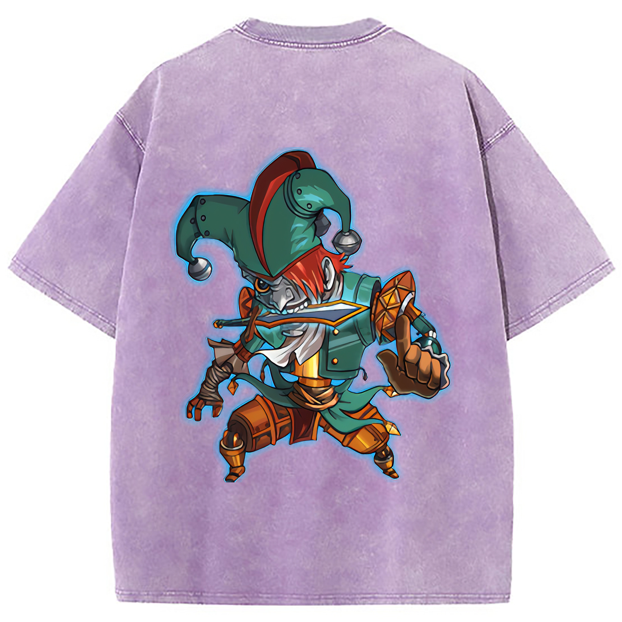 （画像用） リーグ・オブ・レジェンド League of Legends LOL 綿100% ヴィンテージ風 半袖Tシャツ（背面プリント）