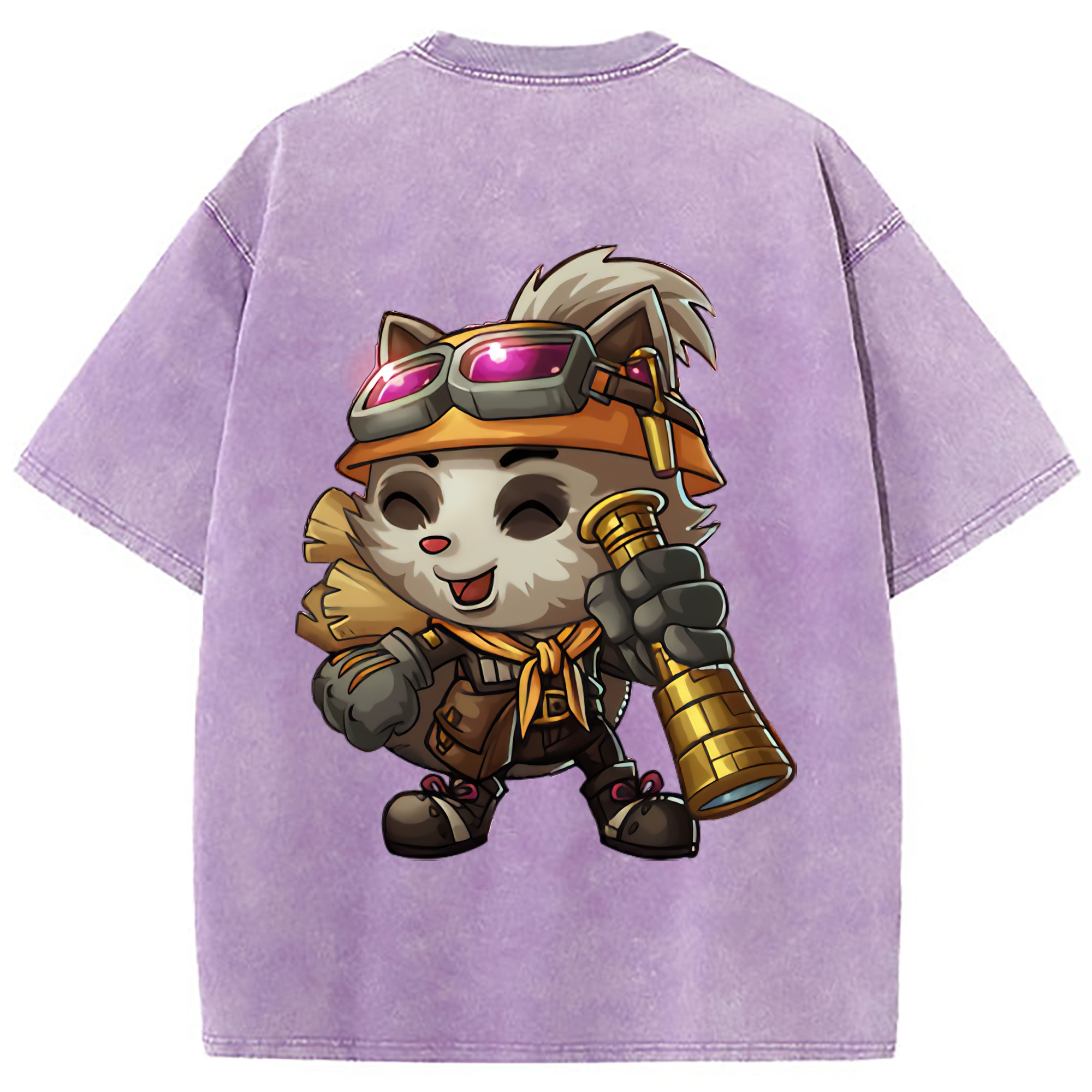（画像用） リーグ・オブ・レジェンド League of Legends LOL 綿100% ヴィンテージ風 半袖Tシャツ（背面プリント）