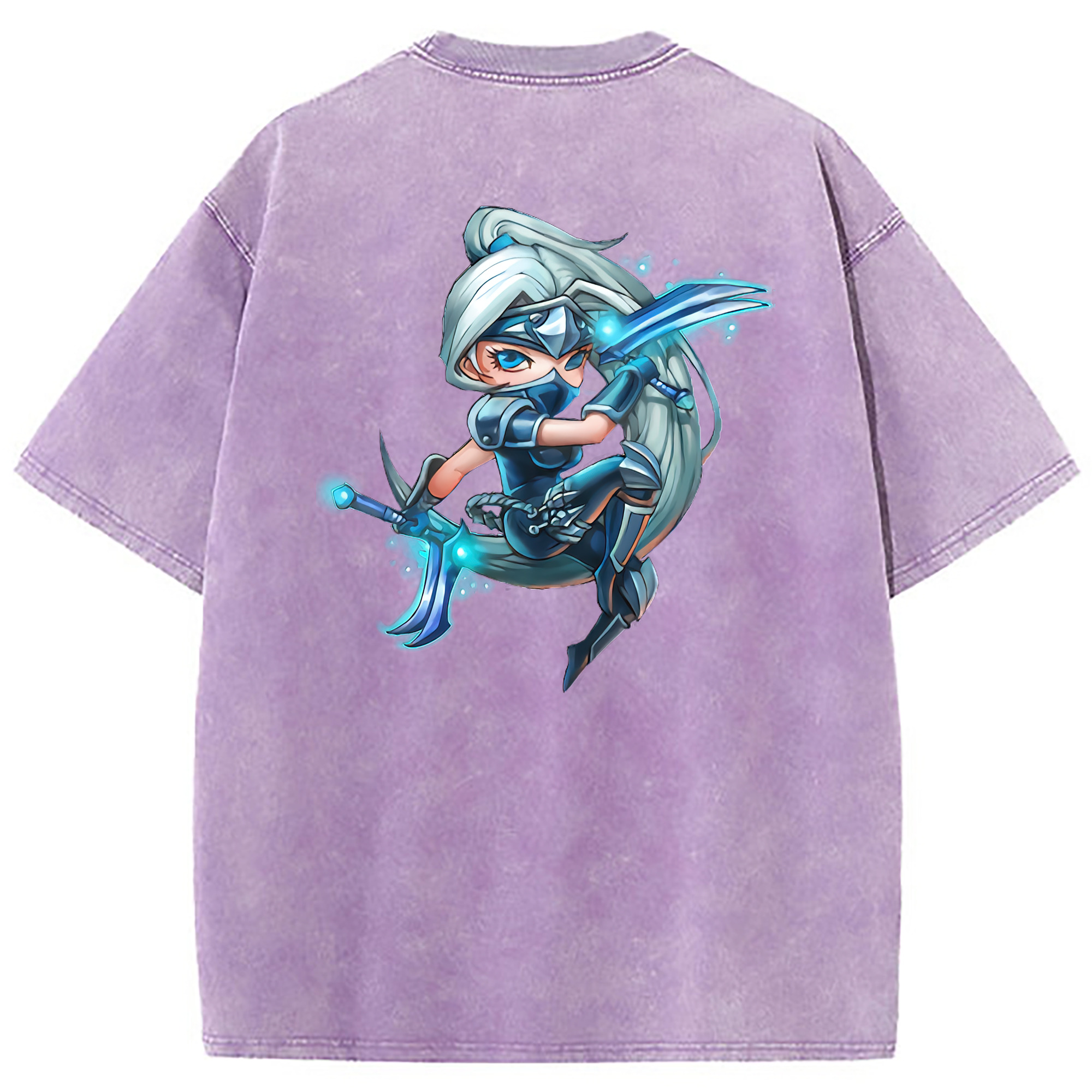 （画像用） リーグ・オブ・レジェンド League of Legends LOL 綿100% ヴィンテージ風 半袖Tシャツ（背面プリント）