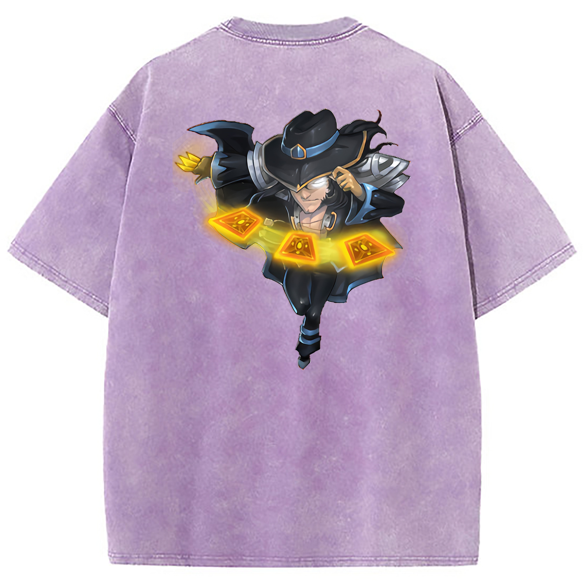 （画像用） リーグ・オブ・レジェンド League of Legends LOL 綿100% ヴィンテージ風 半袖Tシャツ（背面プリント）