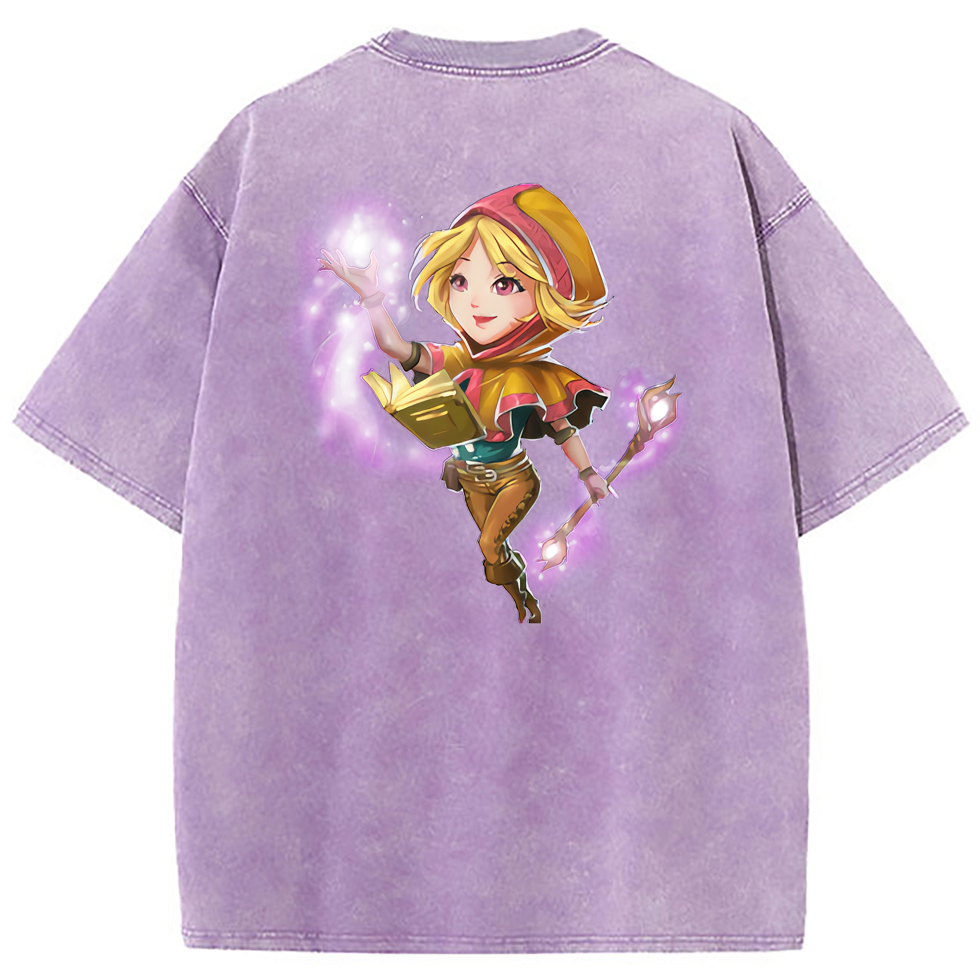 （画像用） リーグ・オブ・レジェンド League of Legends LOL 綿100% ヴィンテージ風 半袖Tシャツ（背面プリント）