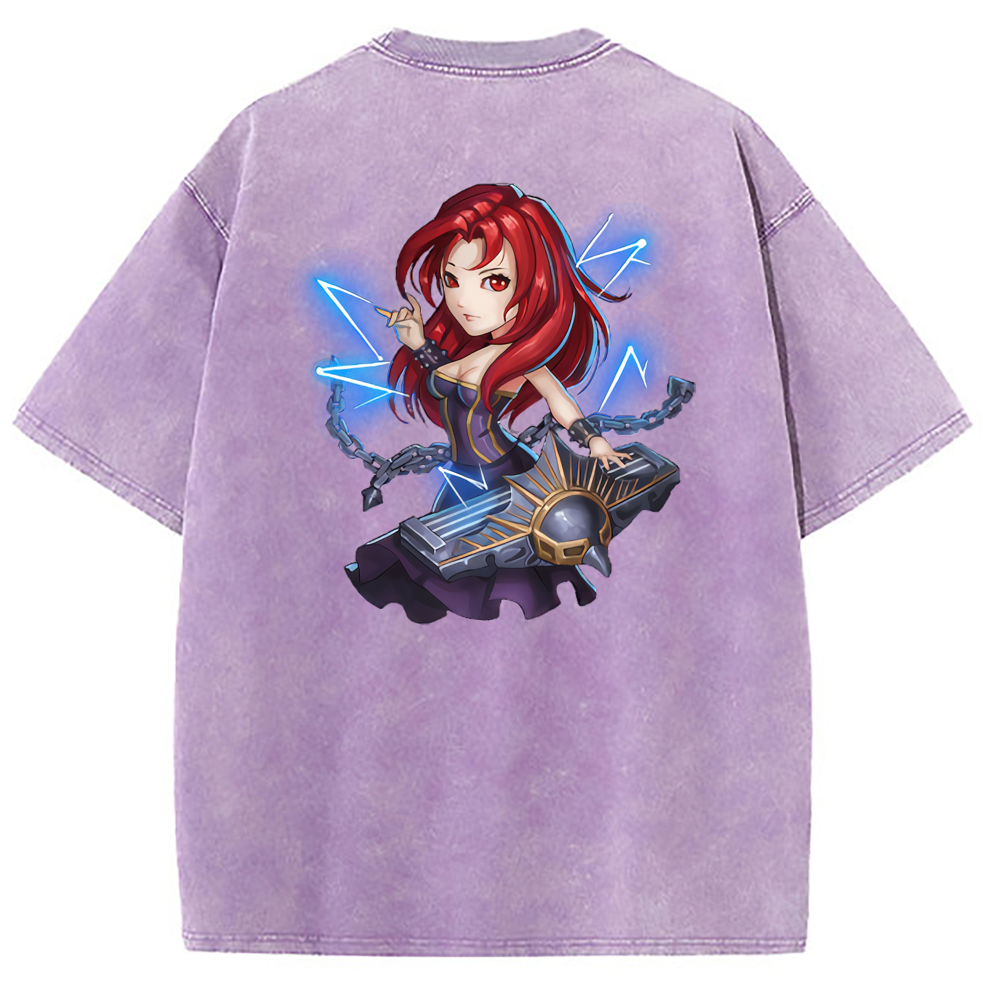 （画像用） リーグ・オブ・レジェンド League of Legends LOL 綿100% ヴィンテージ風 半袖Tシャツ（背面プリント）