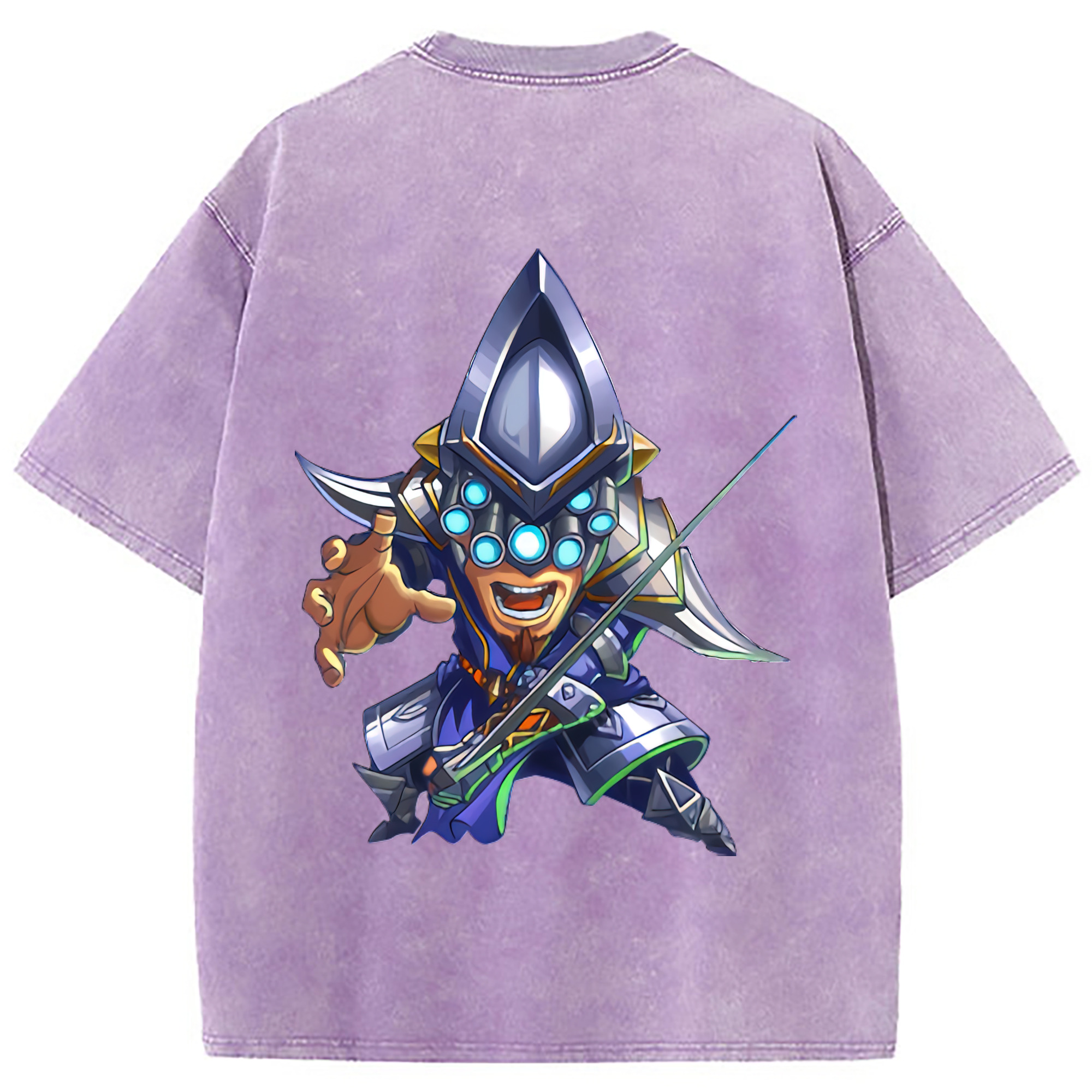 （画像用） リーグ・オブ・レジェンド League of Legends LOL 綿100% ヴィンテージ風 半袖Tシャツ（背面プリント）