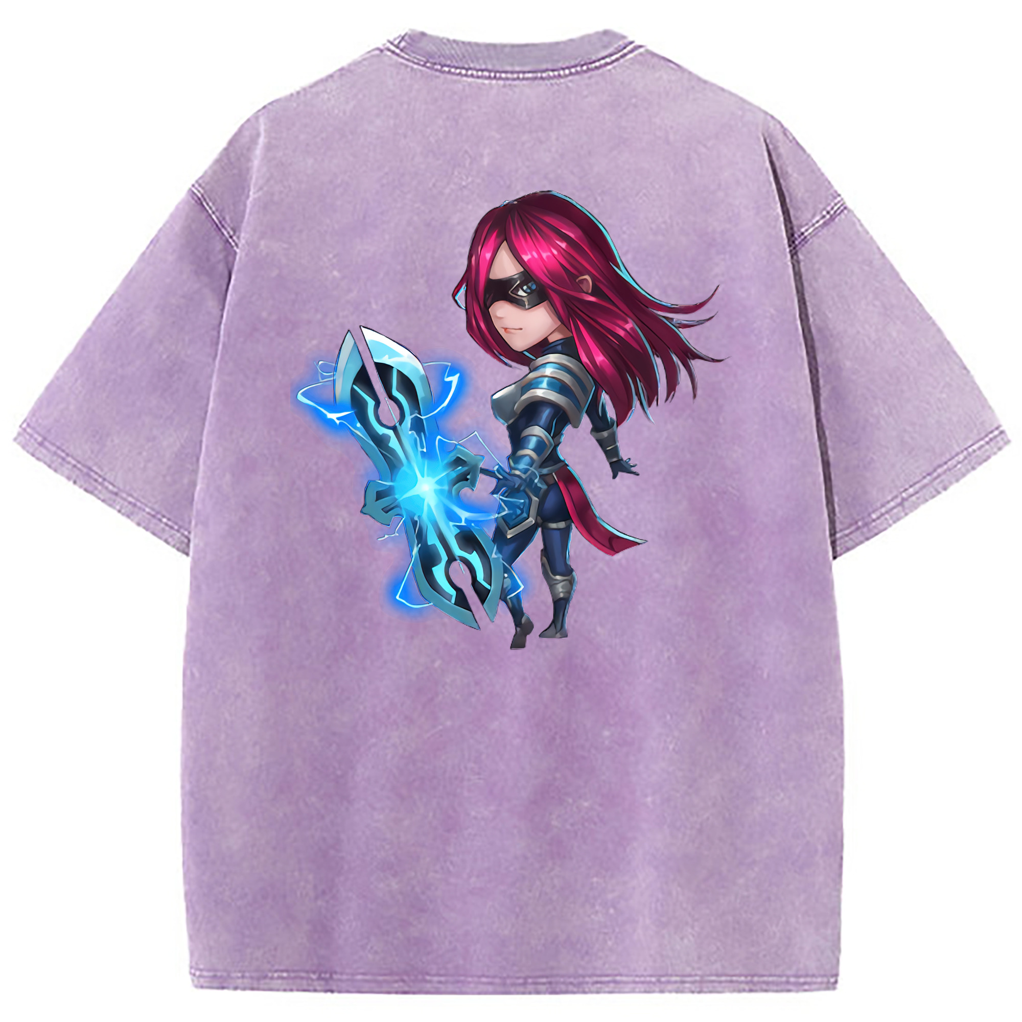 （画像用） リーグ・オブ・レジェンド League of Legends LOL 綿100% ヴィンテージ風 半袖Tシャツ（背面プリント）