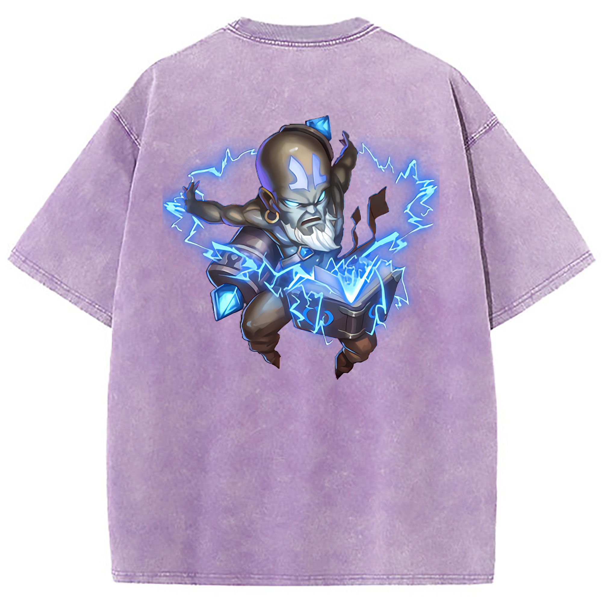 （画像用） リーグ・オブ・レジェンド League of Legends LOL 綿100% ヴィンテージ風 半袖Tシャツ（背面プリント）