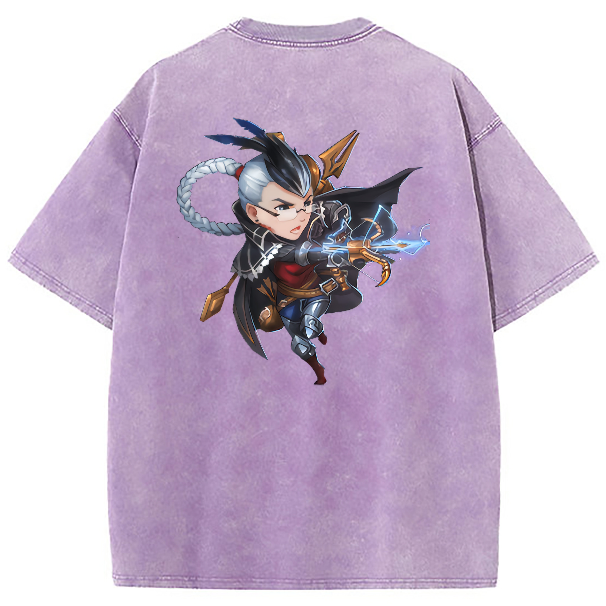 （画像用） リーグ・オブ・レジェンド League of Legends LOL 綿100% ヴィンテージ風 半袖Tシャツ（背面プリント）