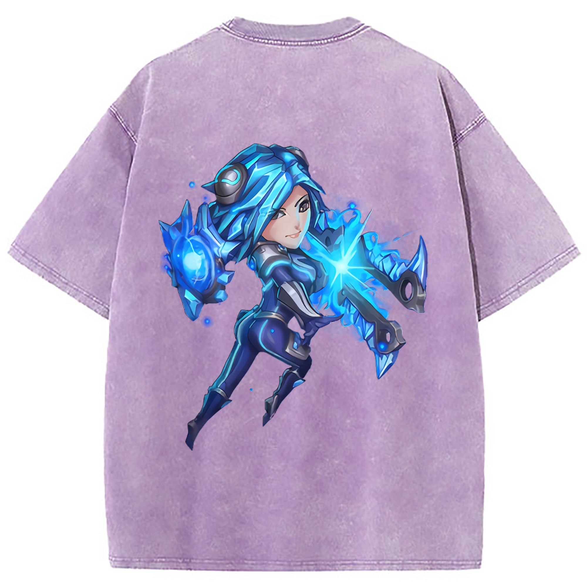 （画像用） リーグ・オブ・レジェンド League of Legends LOL 綿100% ヴィンテージ風 半袖Tシャツ（背面プリント）