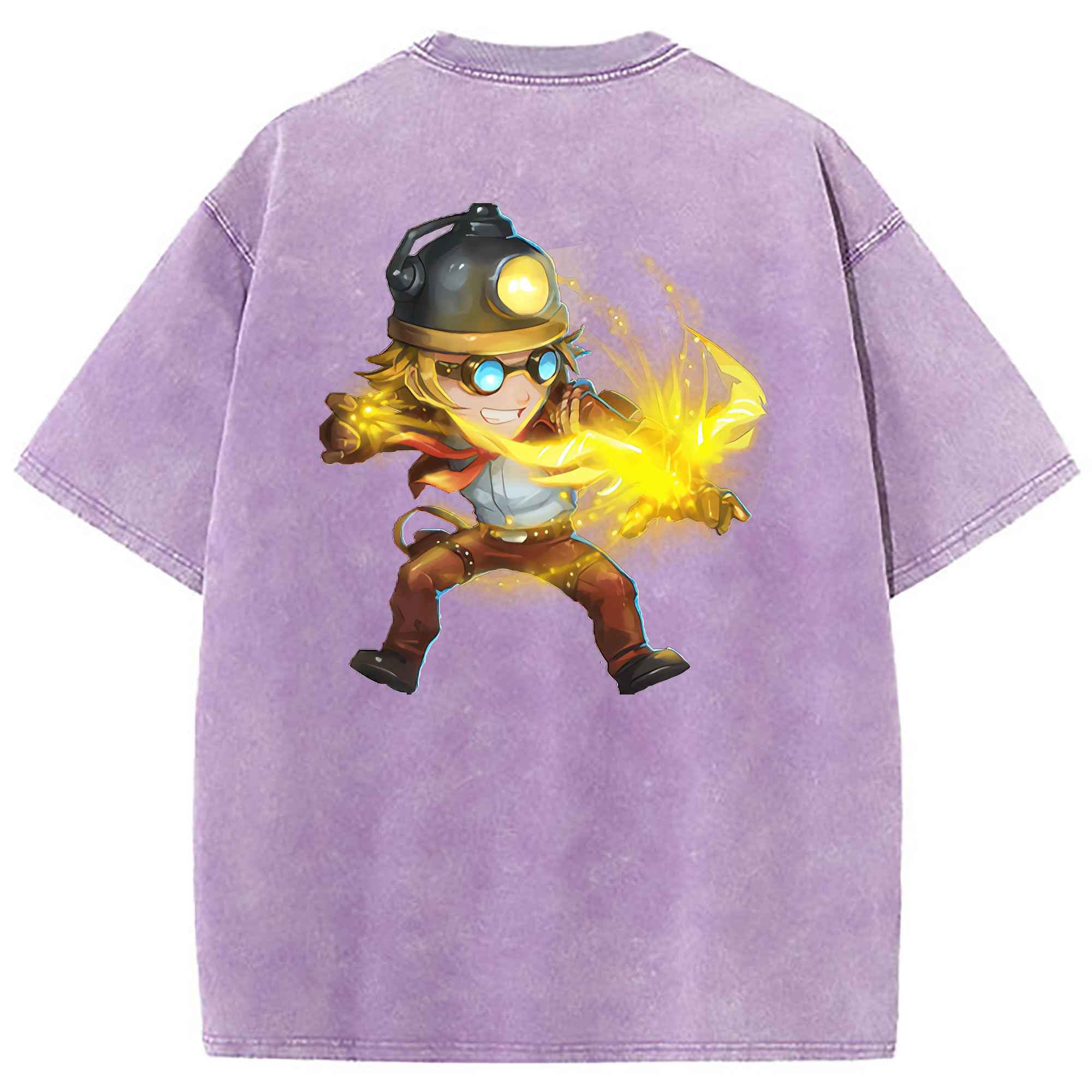 （画像用） リーグ・オブ・レジェンド League of Legends LOL 綿100% ヴィンテージ風 半袖Tシャツ（背面プリント）