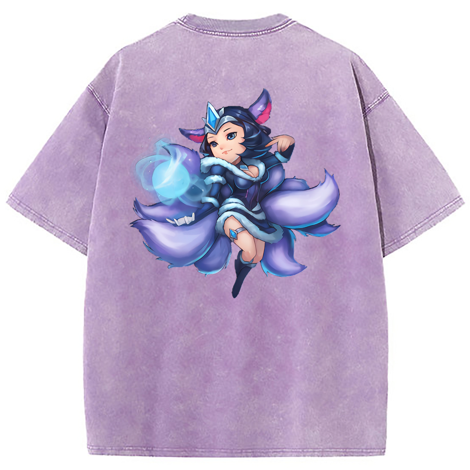 （画像用） リーグ・オブ・レジェンド League of Legends LOL 綿100% ヴィンテージ風 半袖Tシャツ（背面プリント）