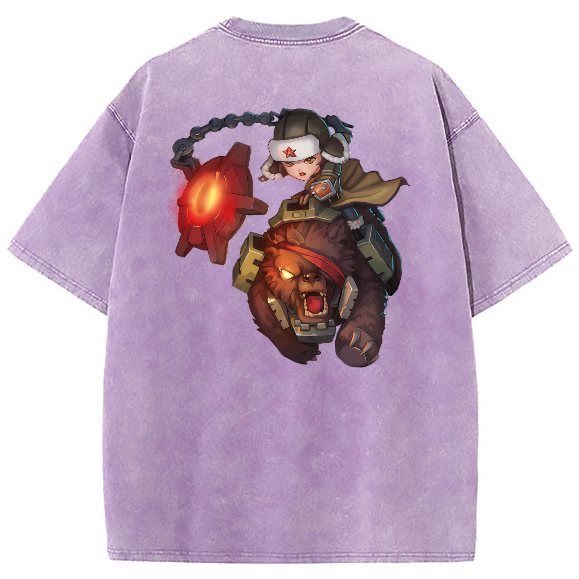 （画像用） リーグ・オブ・レジェンド League of Legends LOL 綿100% ヴィンテージ風 半袖Tシャツ（背面プリント）