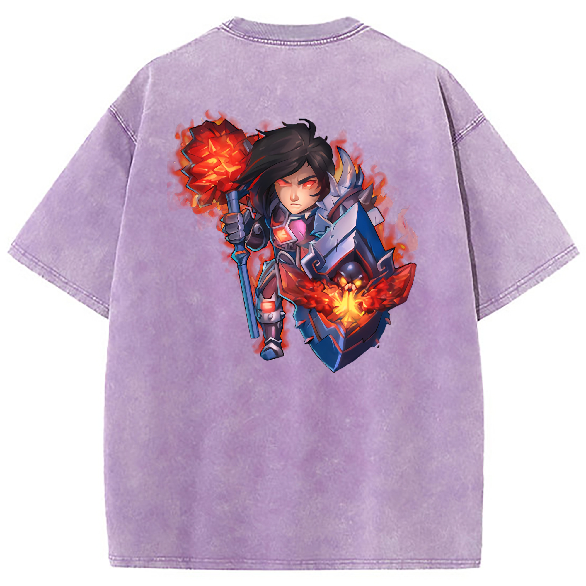 （画像用） リーグ・オブ・レジェンド League of Legends LOL 綿100% ヴィンテージ風 半袖Tシャツ（背面プリント）