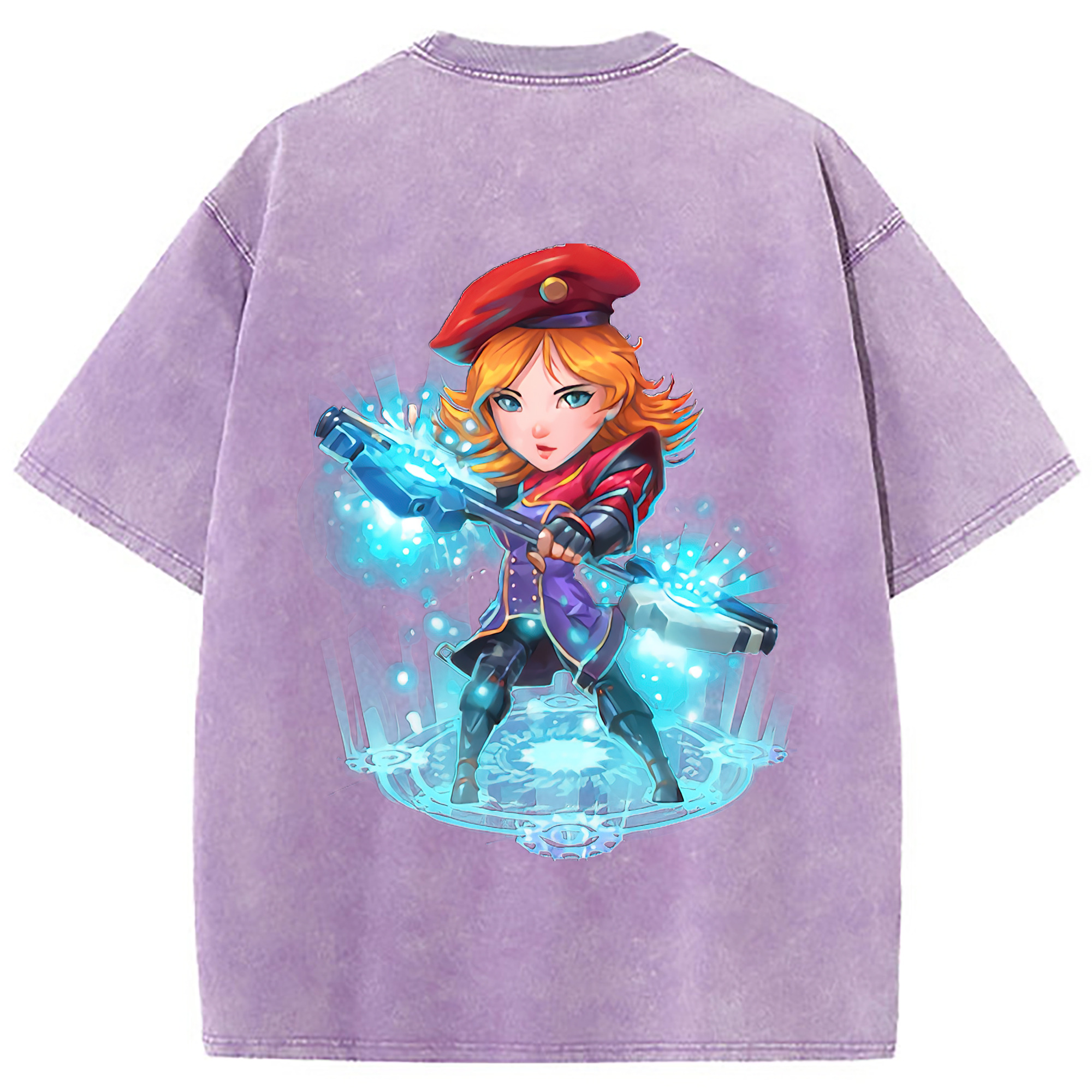 （画像用） リーグ・オブ・レジェンド League of Legends LOL 綿100% ヴィンテージ風 半袖Tシャツ（背面プリント）